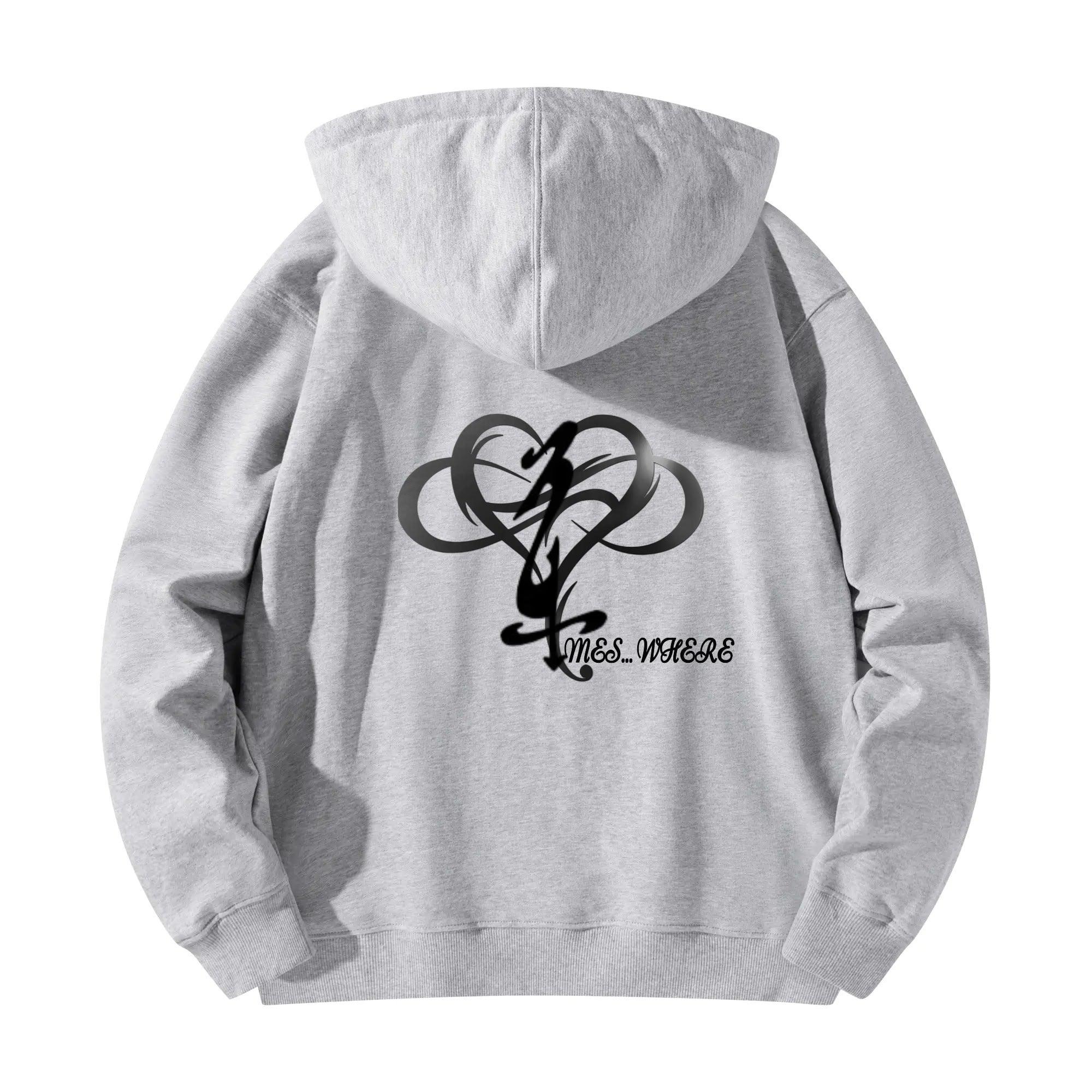 Unisex Front & Back Printing Cotton Hoodie - MES...Where