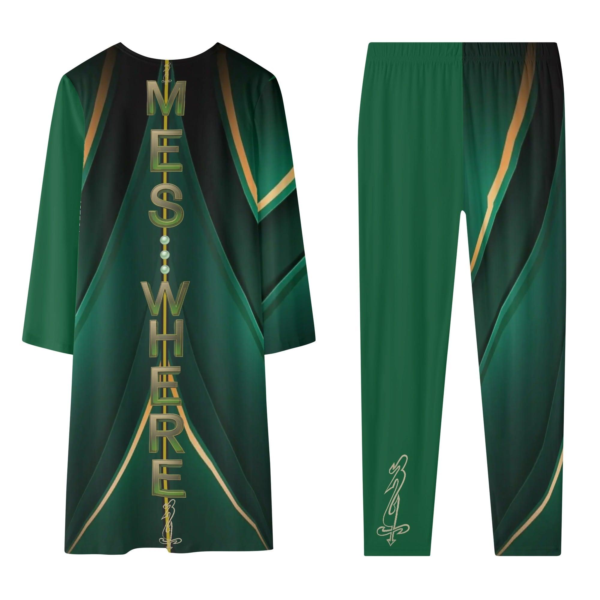 Women's Long Sleeve Cardigan and Leggings 2pcs - MES...Where