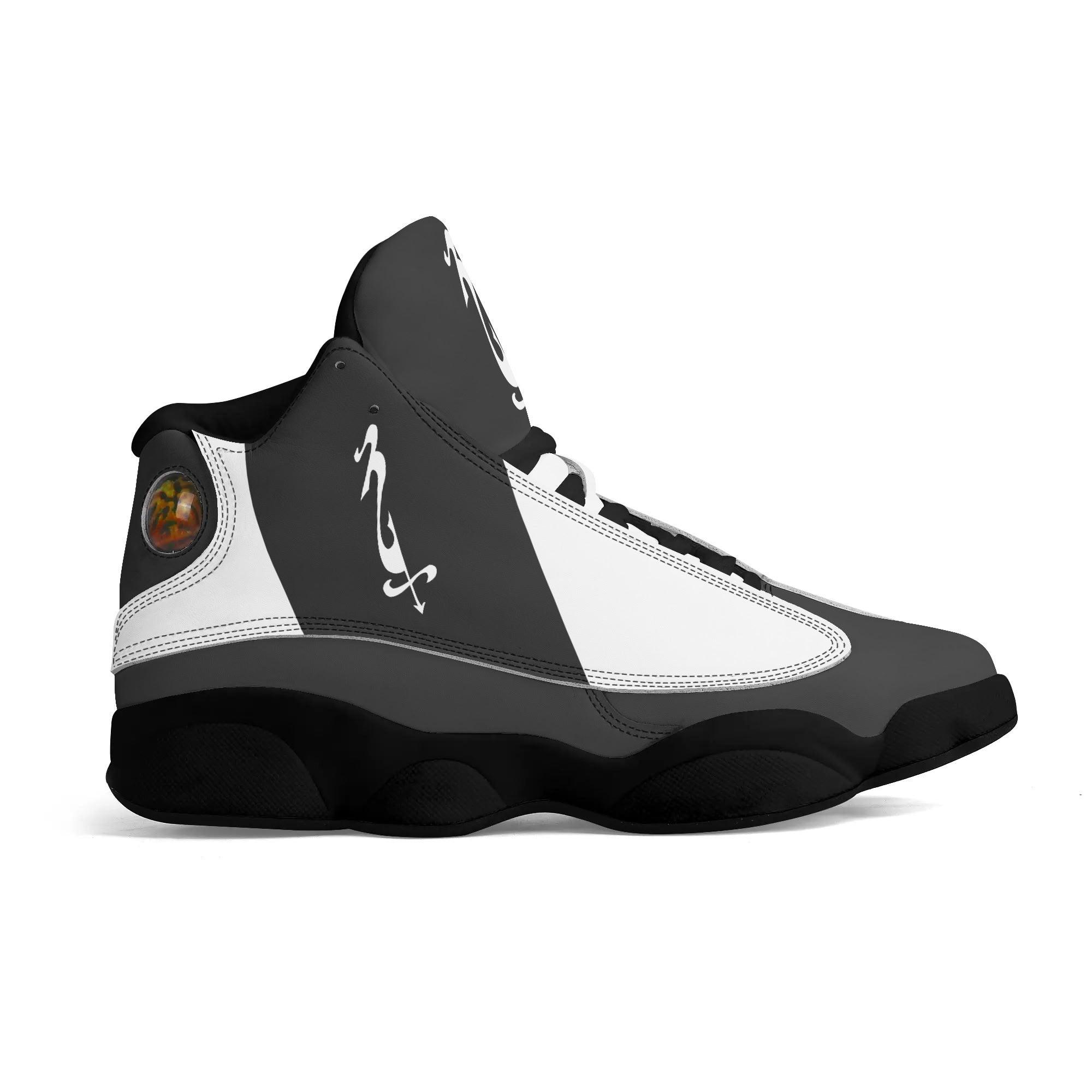 Men's Shoes White Black Outsole PU Leather Basketball Shoe - MES...Where