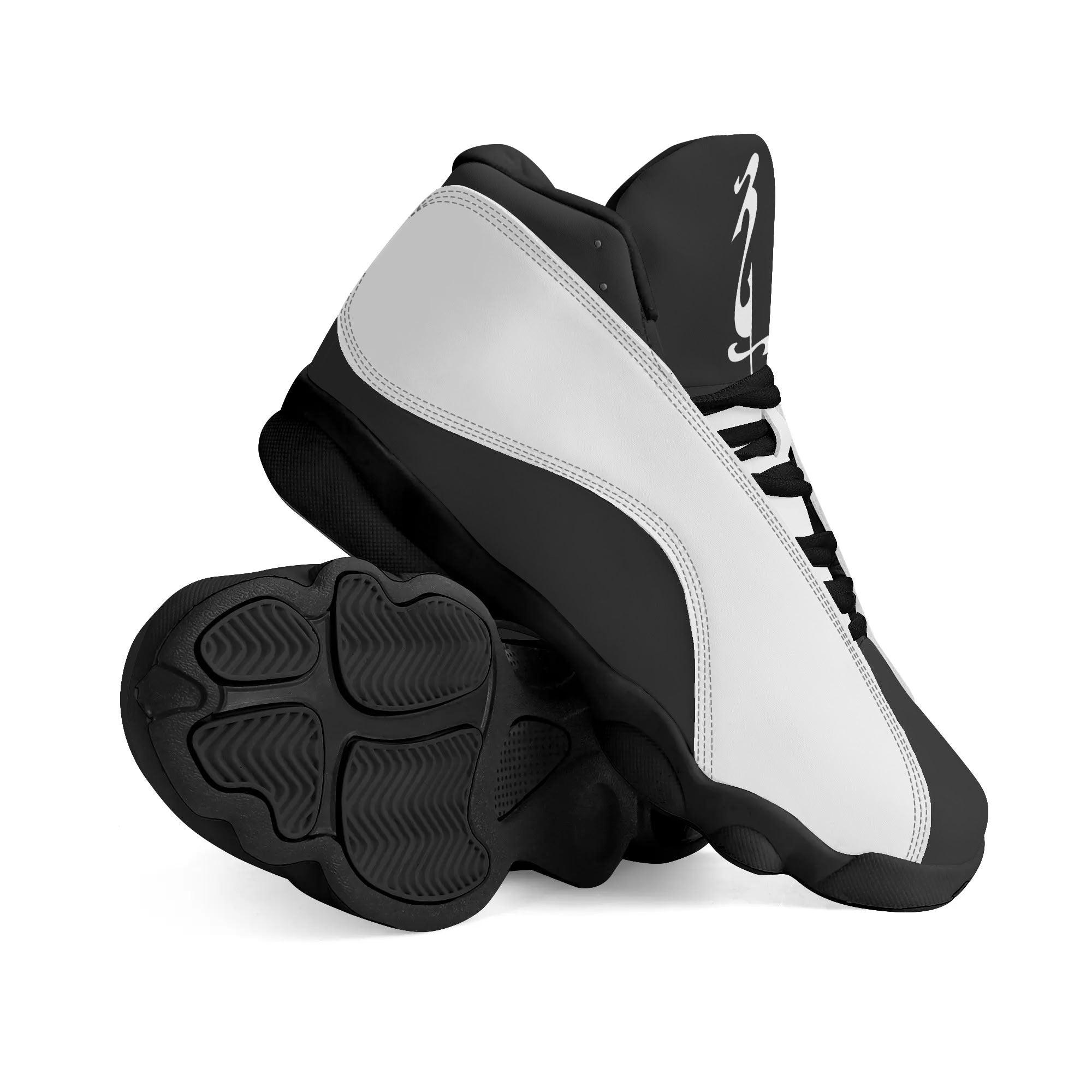 Men's Shoes White Black Outsole PU Leather Basketball Shoe - MES...Where