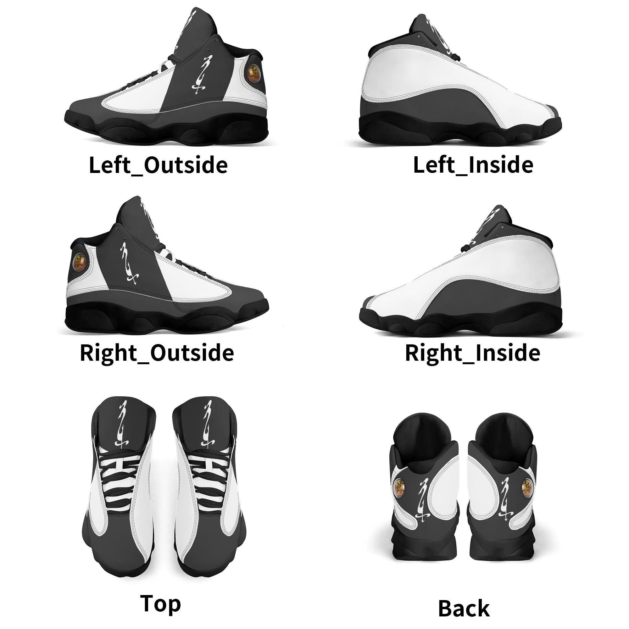 Men's Shoes White Black Outsole PU Leather Basketball Shoe - MES...Where