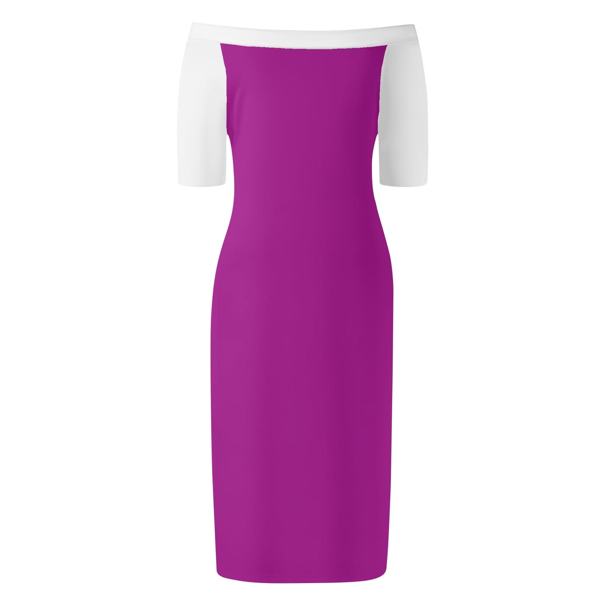 Women's Off The Shoulder Office/Evening Dress - MES...Where