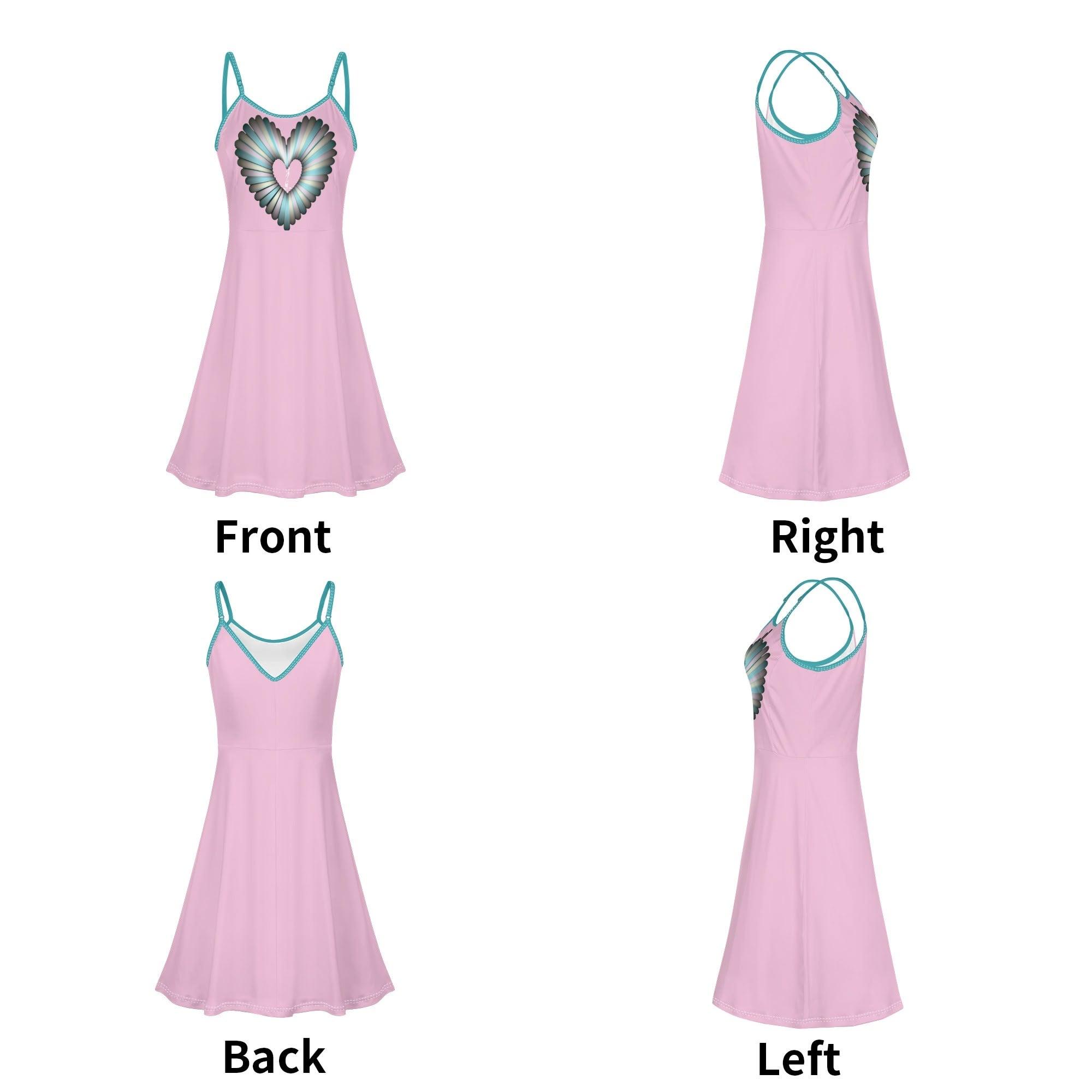 Women's Lounge Sleeveless Adjustable Spaghetti Strap Short Swing Dress - MES...Where