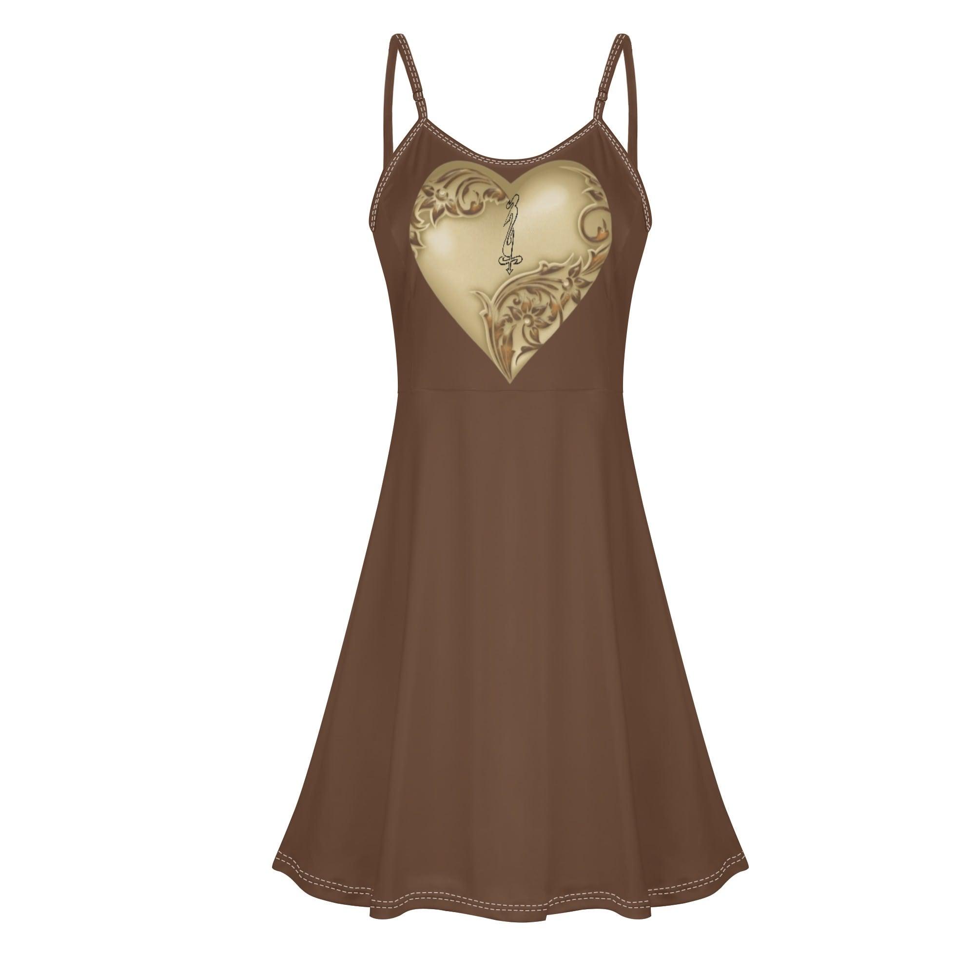 Women's Lounge Sleeveless Adjustable Spaghetti Strap Short Swing Dress - MES...Where