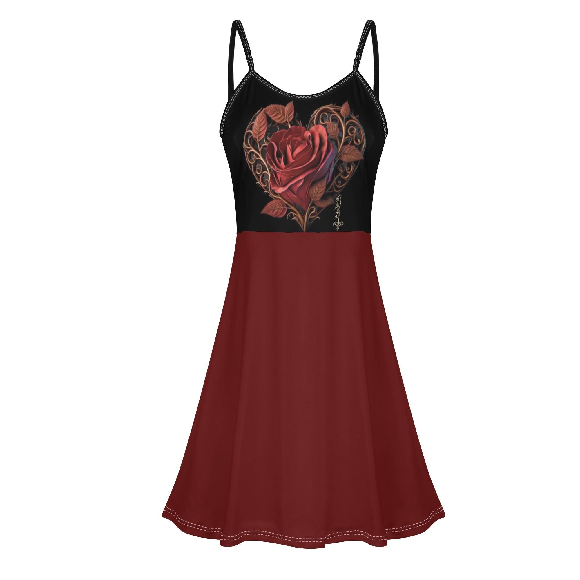 Women's Lounge Sleeveless Adjustable Spaghetti Strap Short Swing Dress - MES...Where