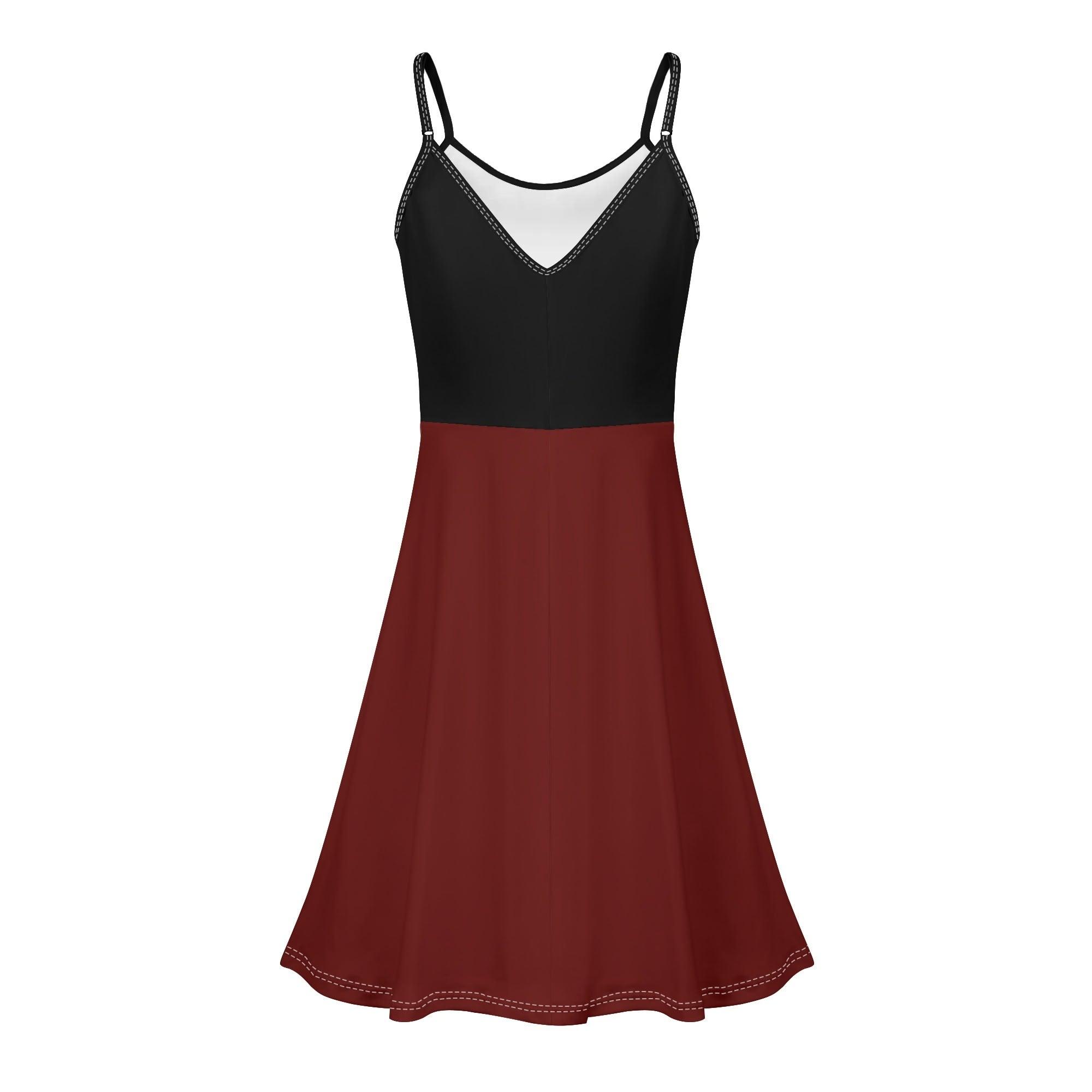 Women's Lounge Sleeveless Adjustable Spaghetti Strap Short Swing Dress - MES...Where