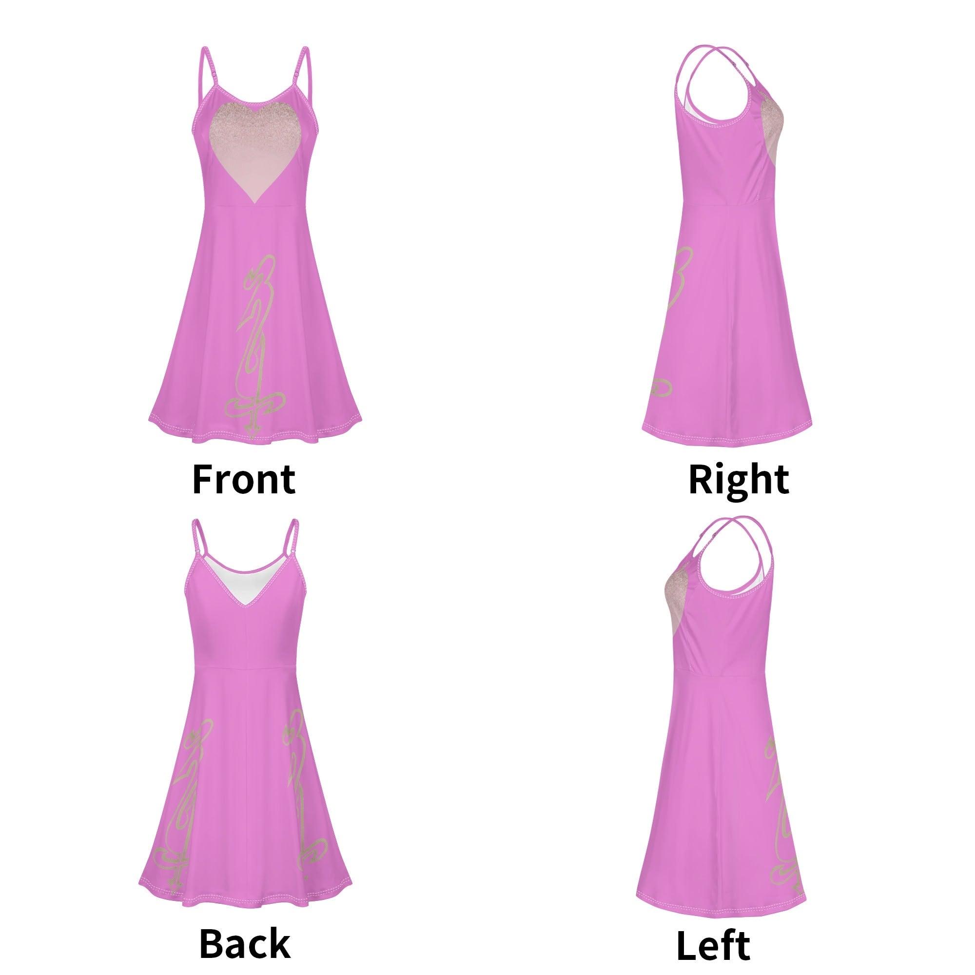 Women's Lounge Sleeveless Adjustable Spaghetti Strap Short Swing Dress - MES...Where