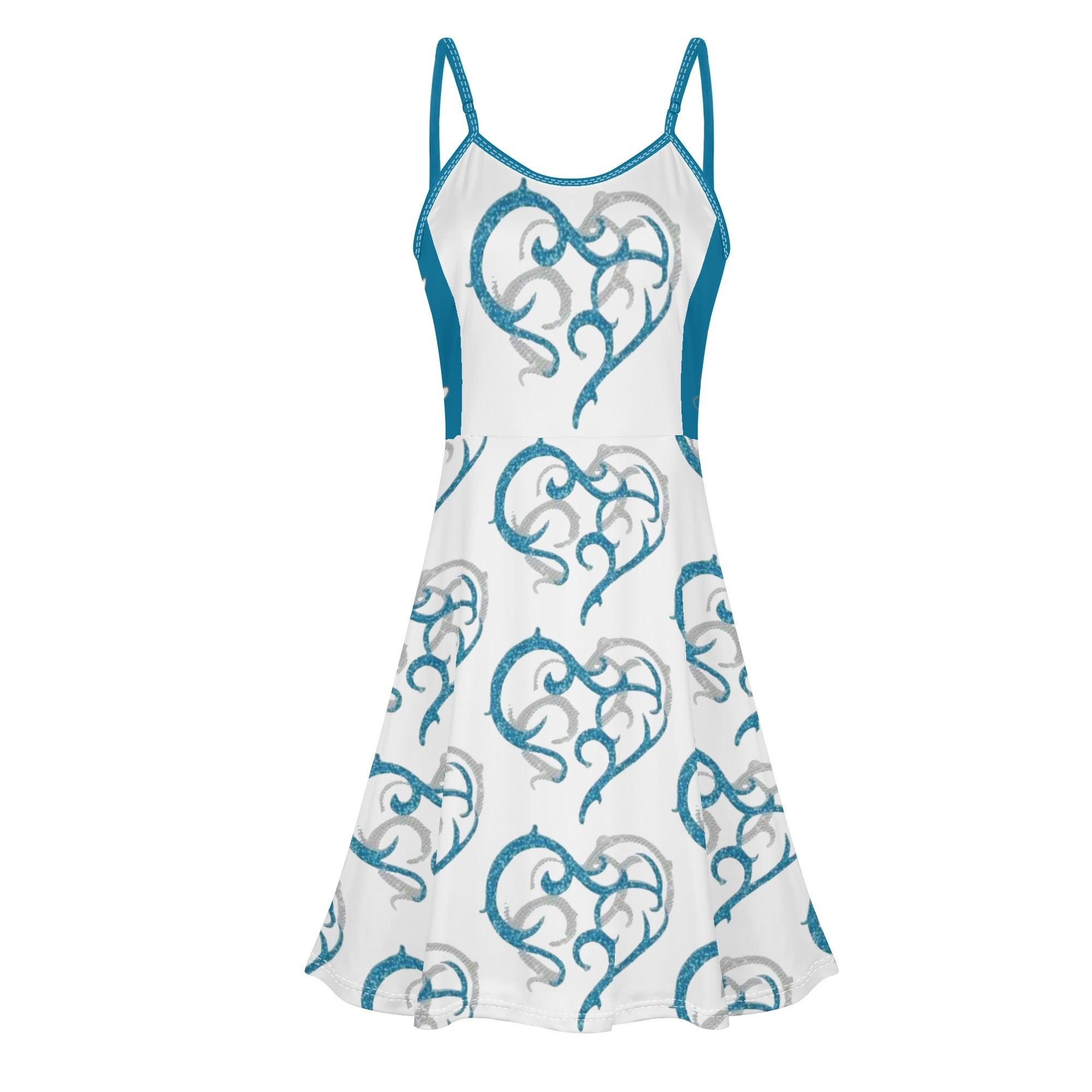 Women's Lounge Sleeveless Adjustable Spaghetti Strap Short Swing Dress - MES...Where