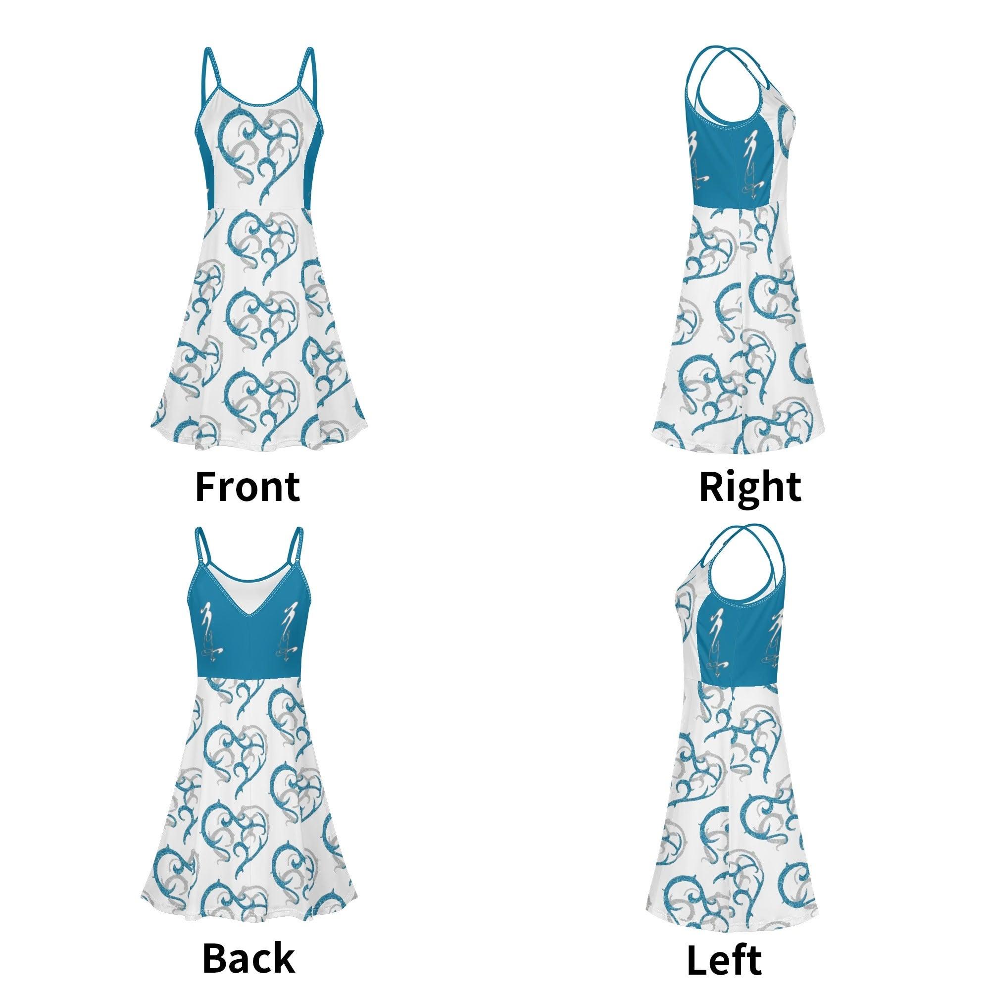 Women's Lounge Sleeveless Adjustable Spaghetti Strap Short Swing Dress - MES...Where