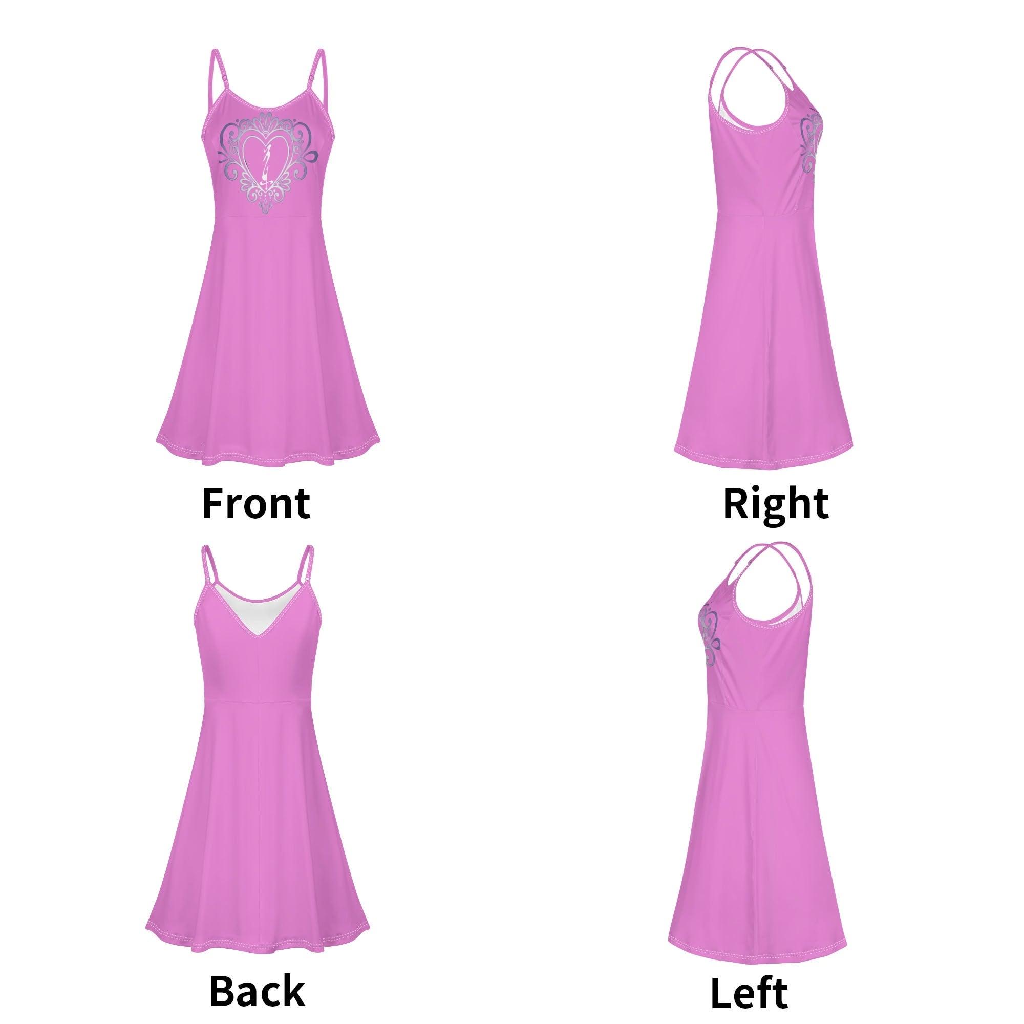 Women's Lounge Sleeveless Adjustable Spaghetti Strap Short Swing Dress - MES...Where