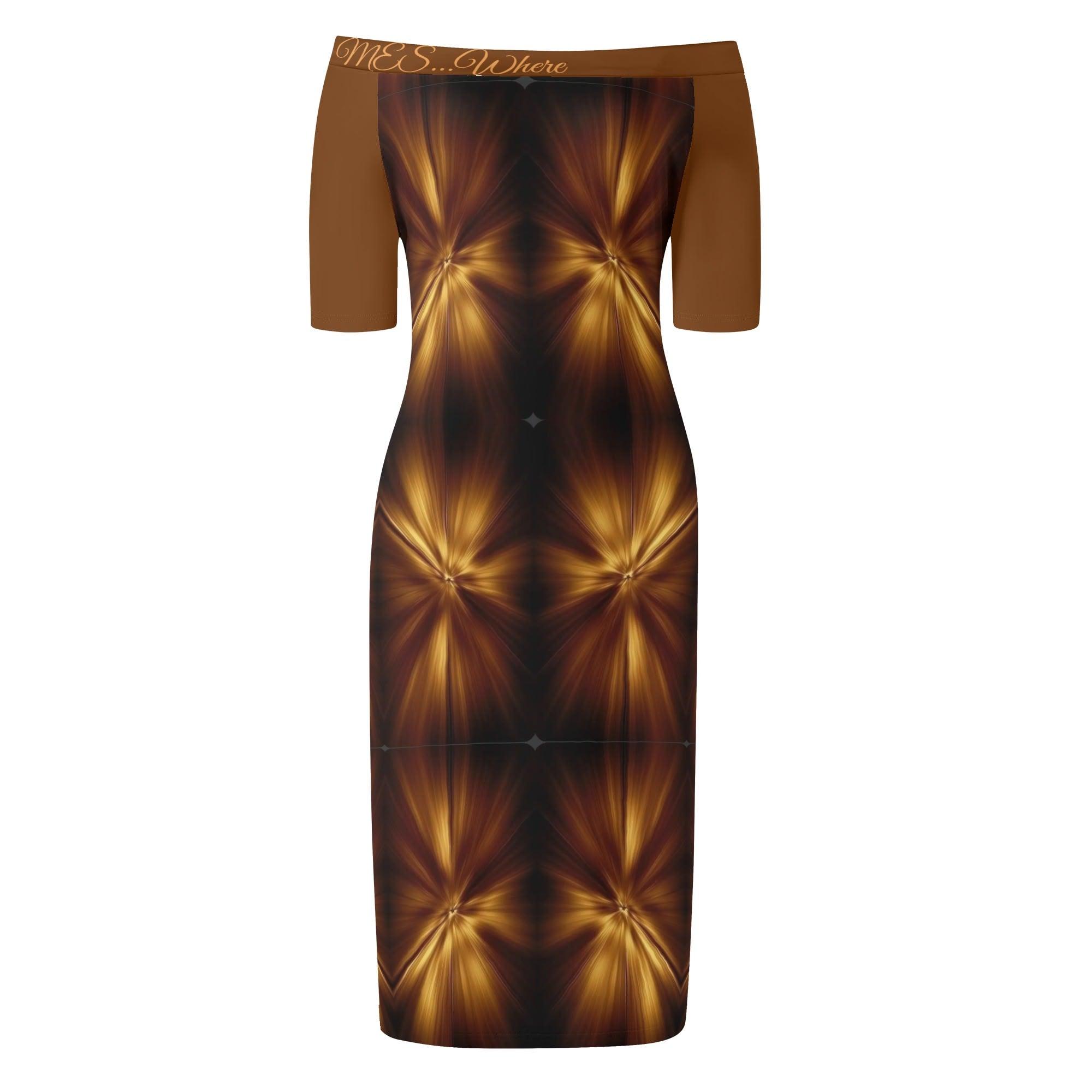 Women's Off The Shoulder Office/Evening Dress - MES...Where