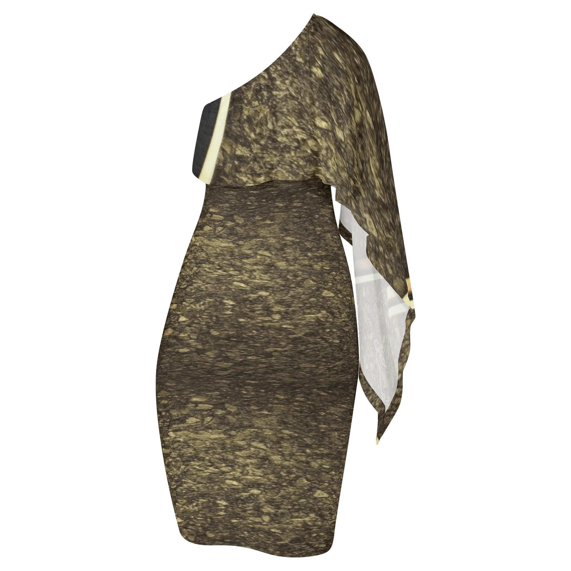 Women's Long Sleeve One Shoulder Party/Evening Dress - MES...Where