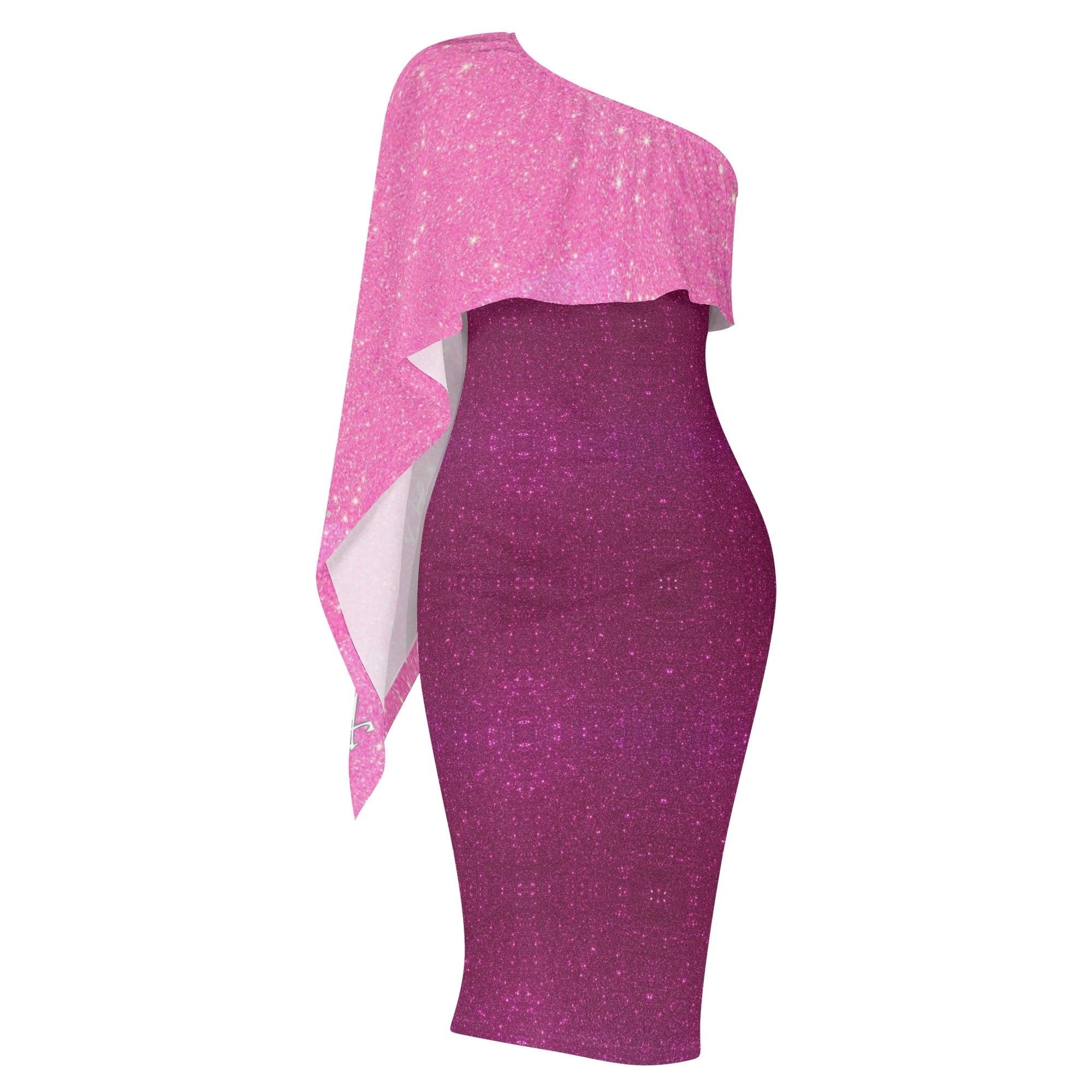 Women's Long Sleeve One Shoulder Party/Evening Dress - MES...Where