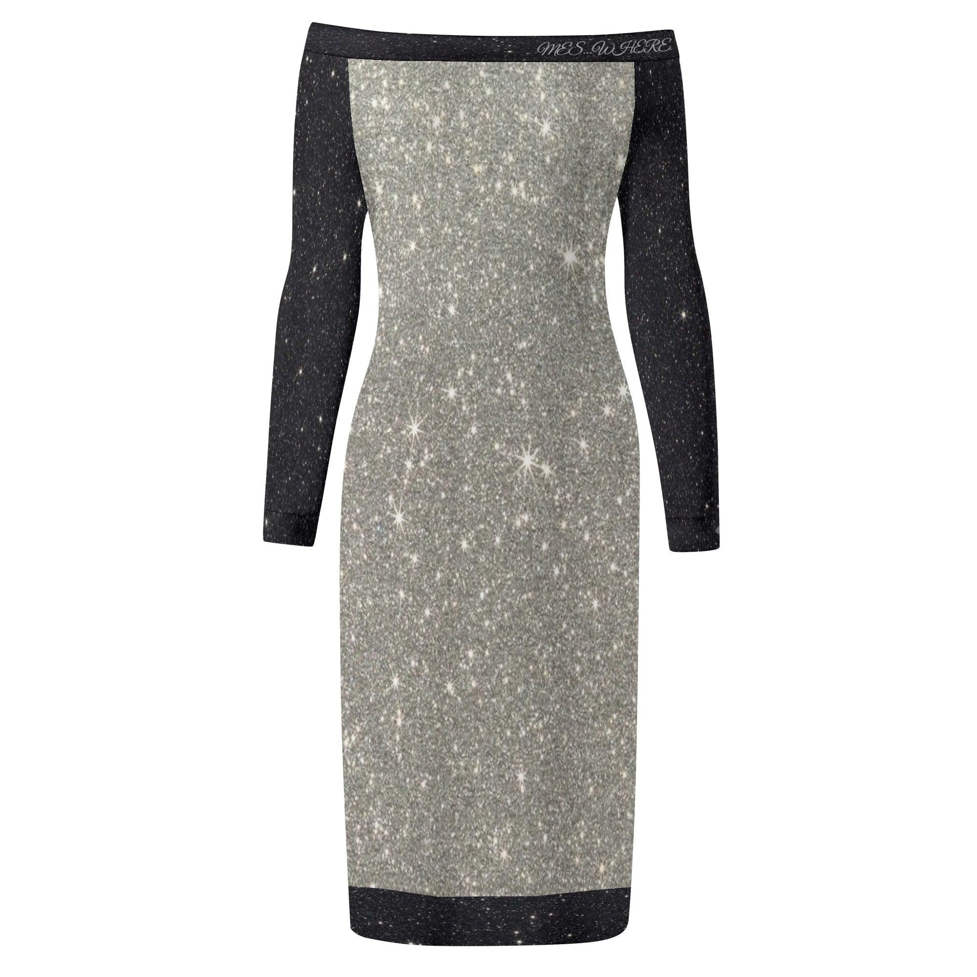 Women's Off The Shoulder Long Sleeve Elegant Wrap Dress - MES...Where