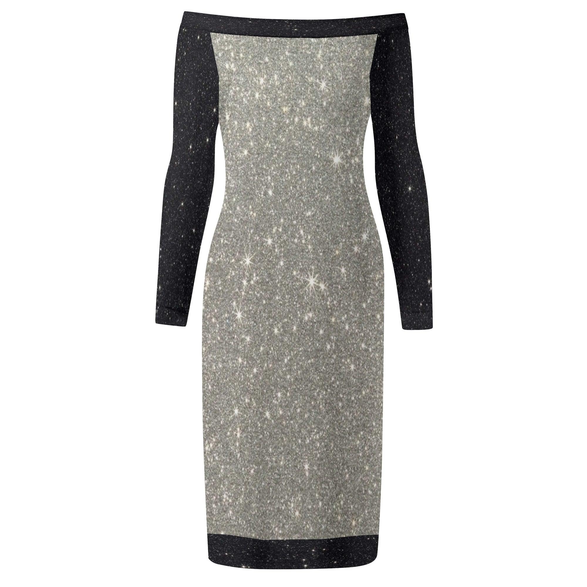 Women's Off The Shoulder Long Sleeve Elegant Wrap Dress - MES...Where