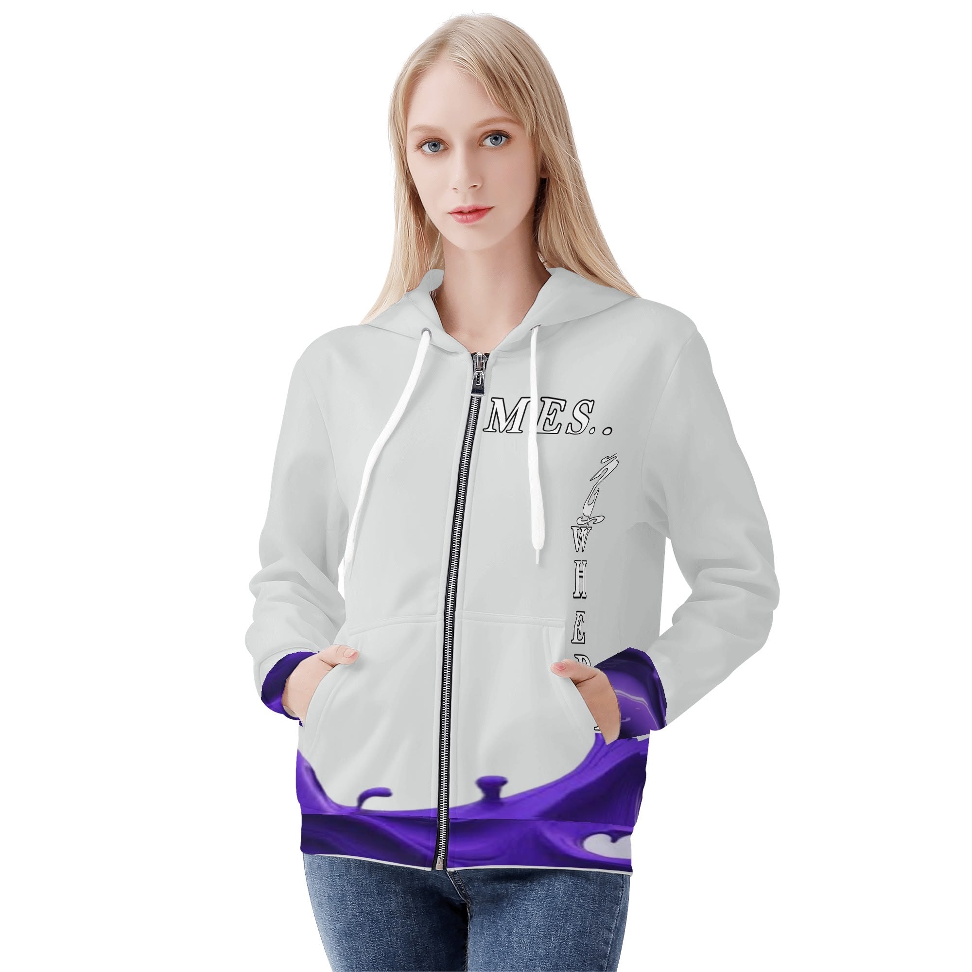 Womens Classic Zip Up Hoodie Jacket