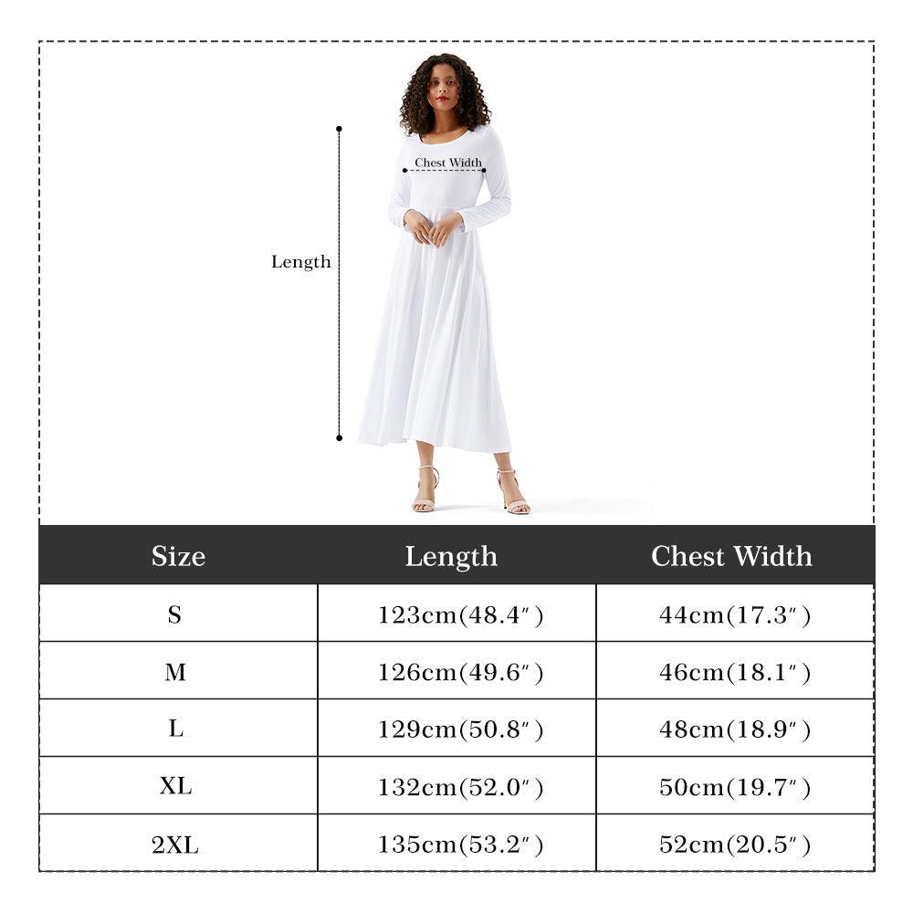 Womens Long Sleeves Flowy Long Dresses - MES...Where