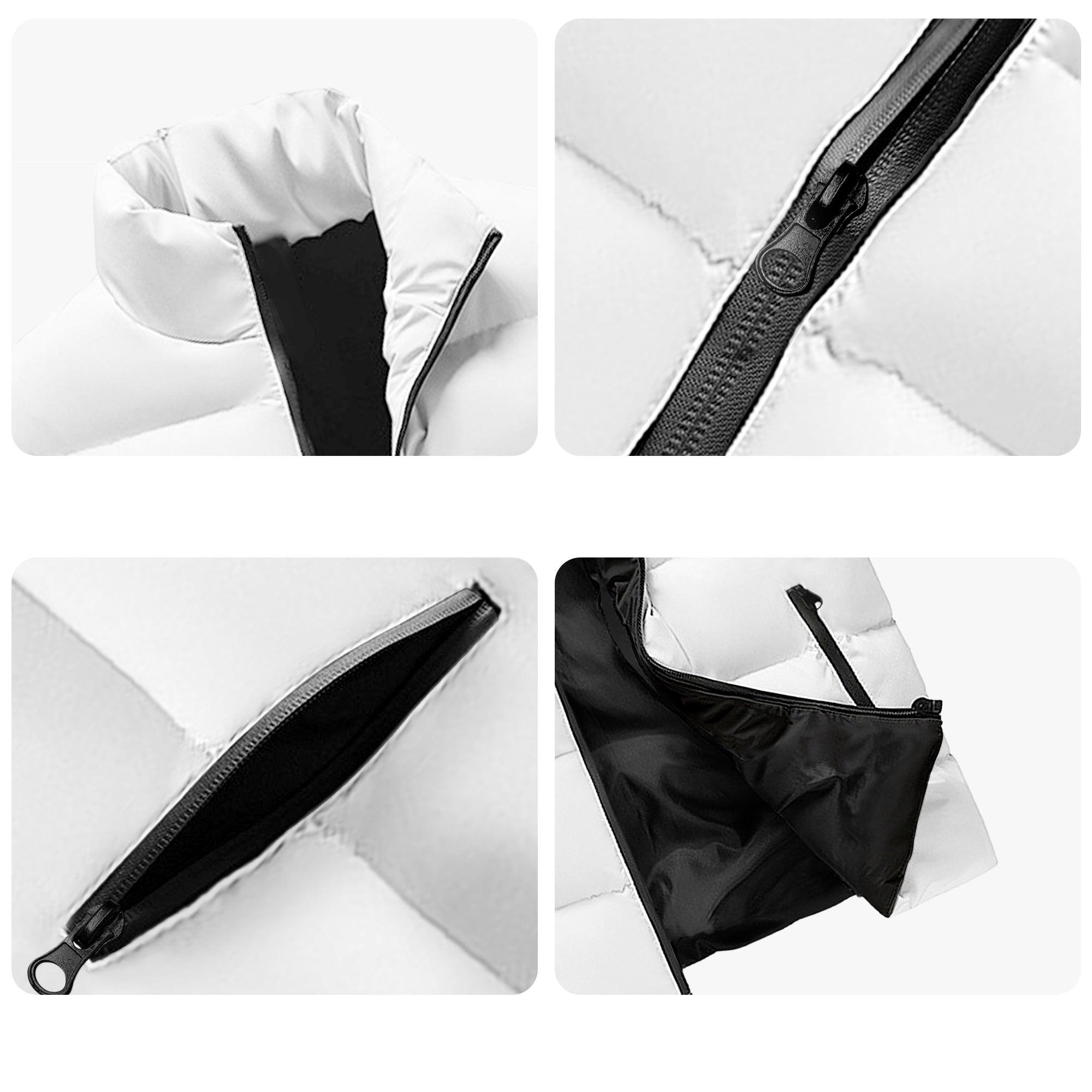 Men's Unisex Lightweight All Over Printing Stand Collar Zip Up Puffer Vest - MES...Where