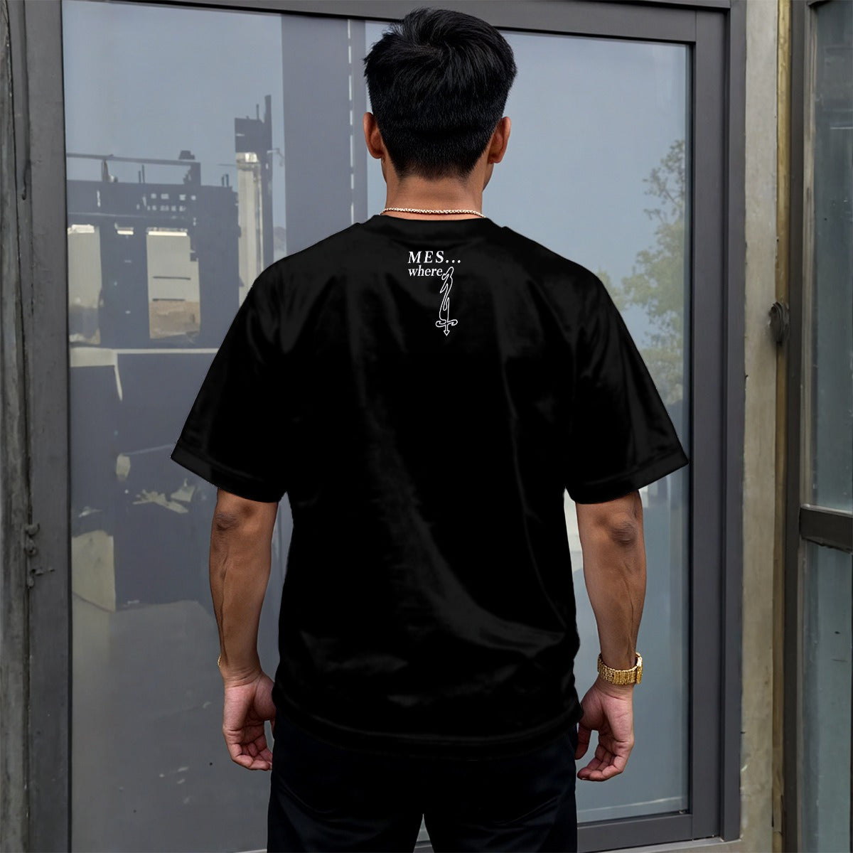 All-Over Print Unisex Drop-shoulder T-shirt