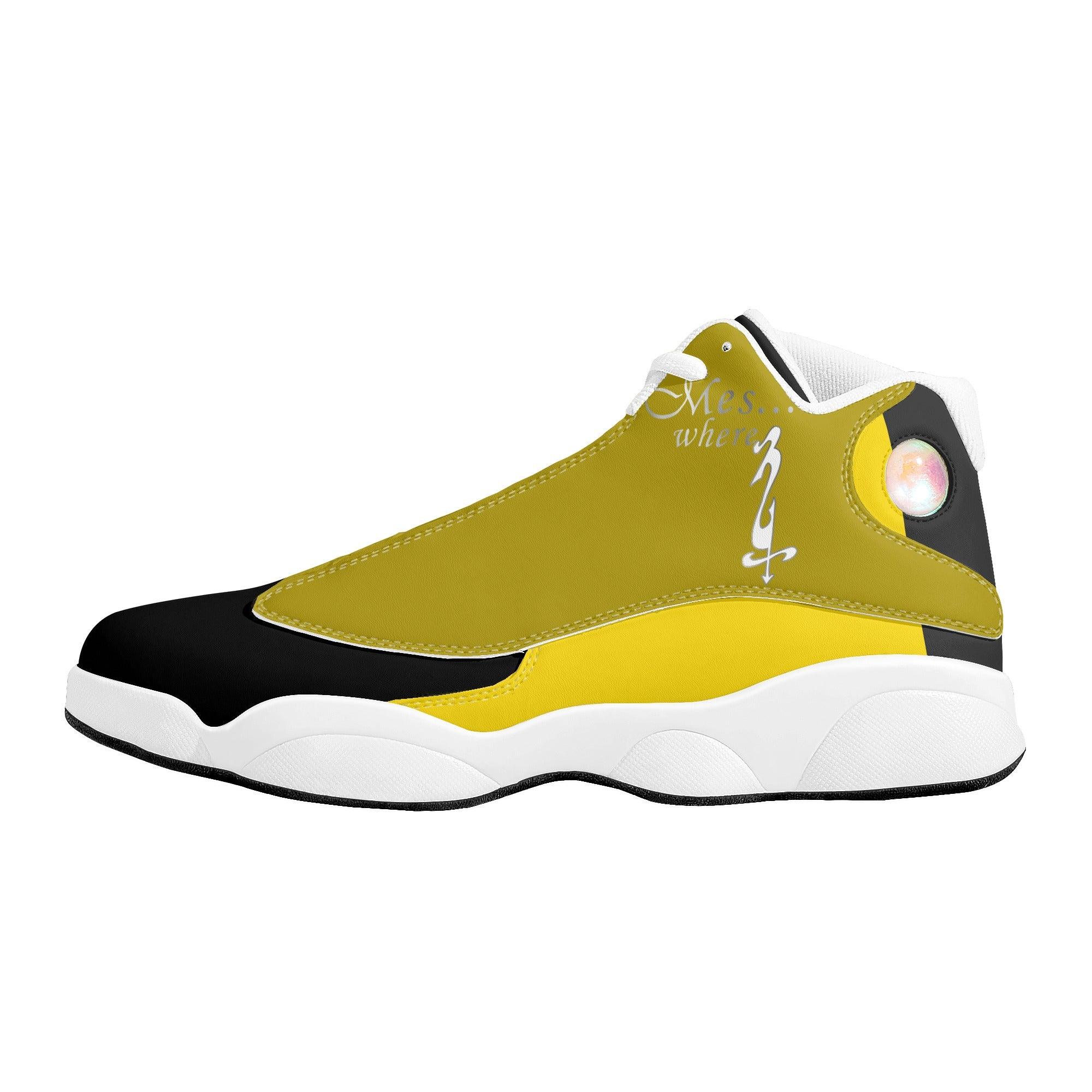 MES...Where (24K) Women's White Soles Basketball Shoes - MES...Where