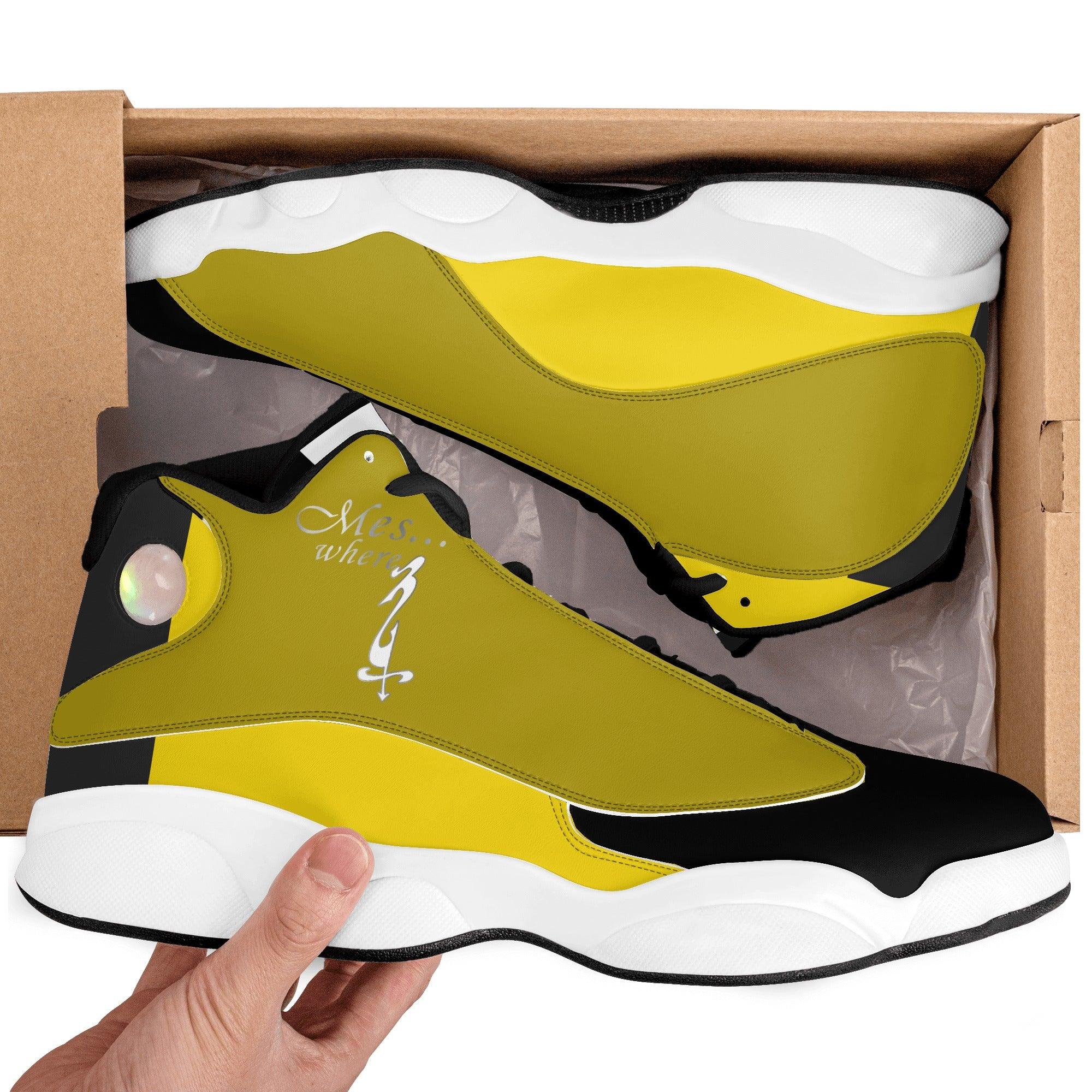 MES...Where (24K) Women's White Soles Basketball Shoes - MES...Where