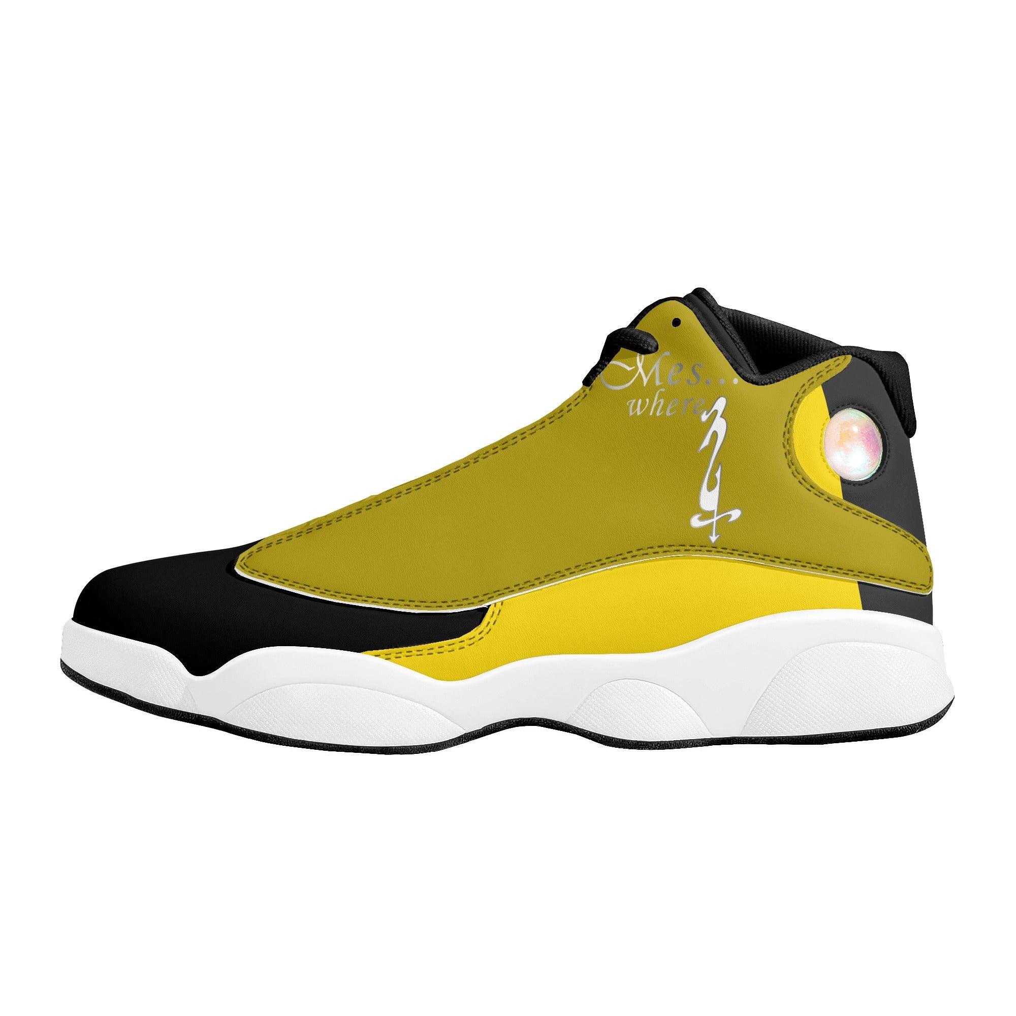 MES...Where (24K) Women's White Soles Basketball Shoes - MES...Where