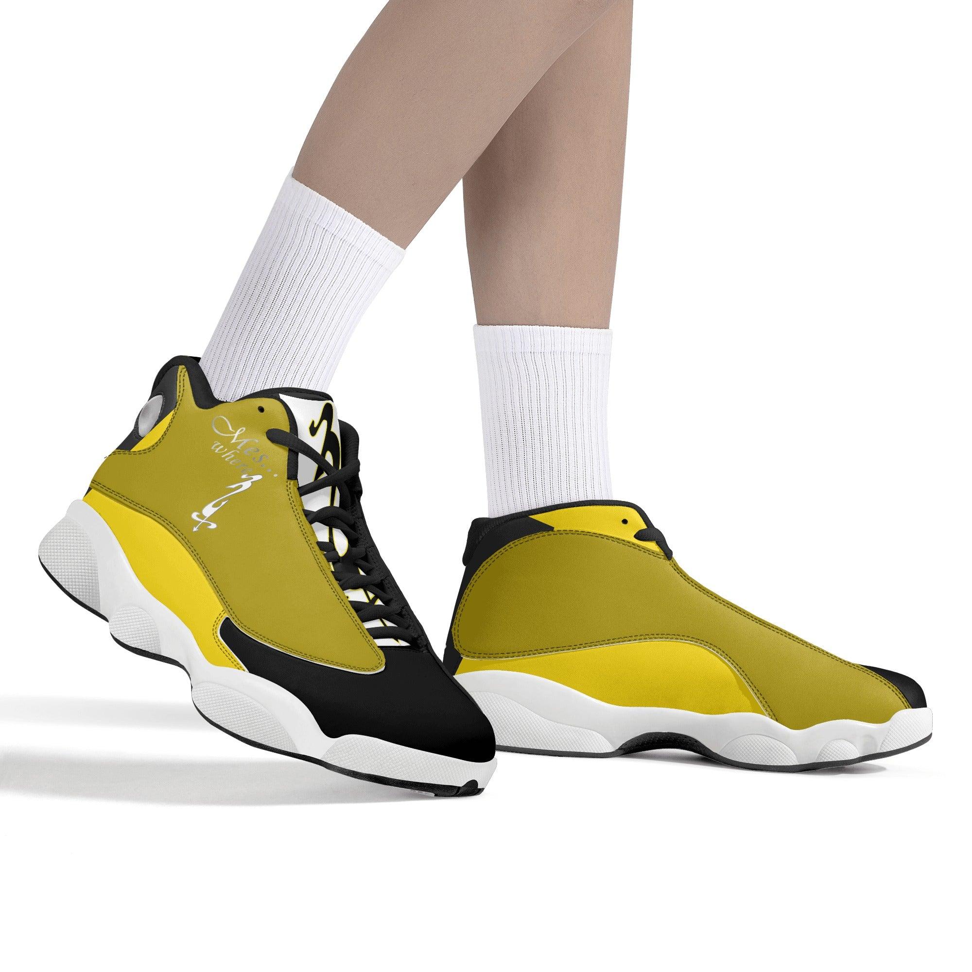 MES...Where (24K) Women's White Soles Basketball Shoes - MES...Where
