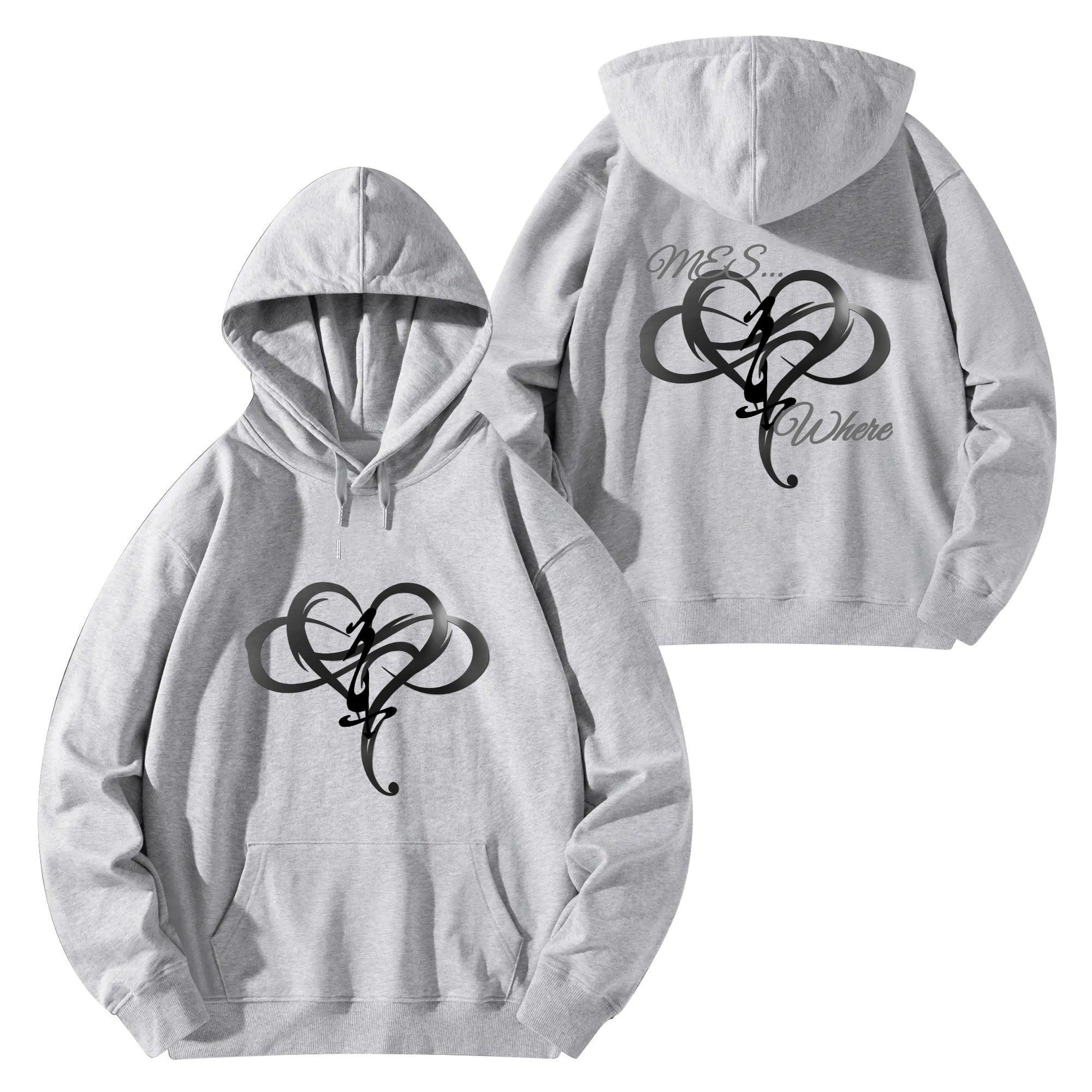 Unisex Front & Back Printing Cotton Hoodie - MES...Where