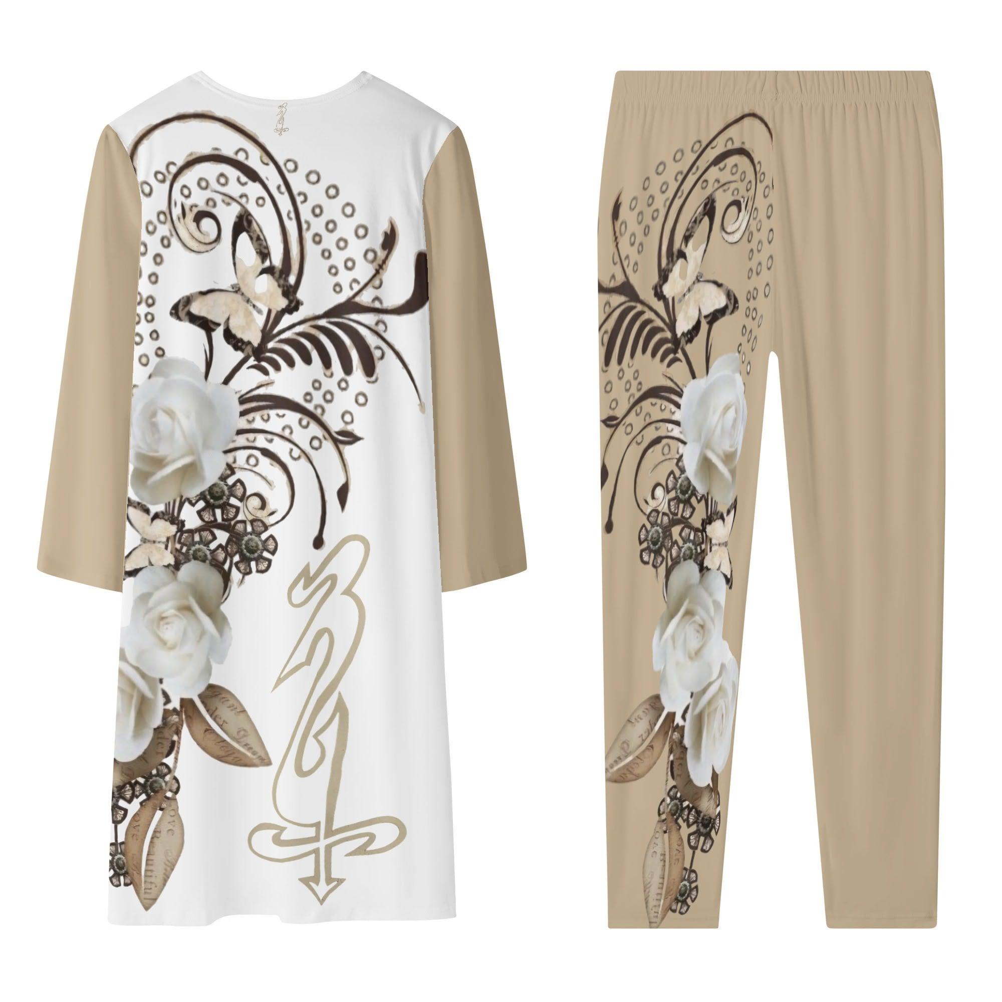 Women's Long Sleeve Cardigan and Leggings 2pcs - MES...Where