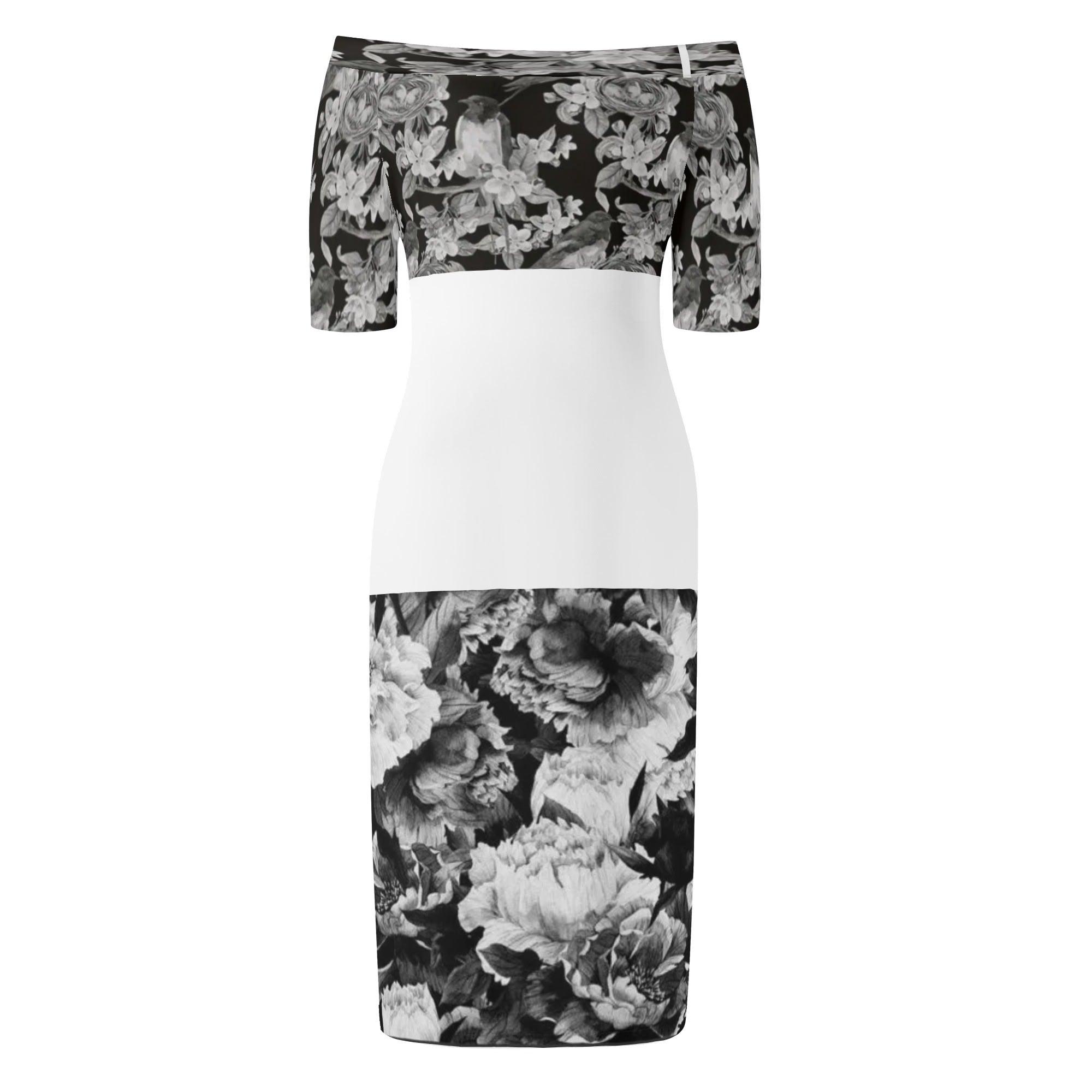 Women's Off The Shoulder Office/Evening Dress - MES...Where