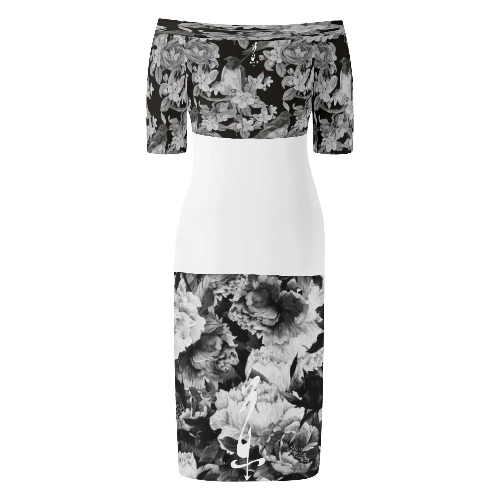 Women's Off The Shoulder Office/Evening Dress - MES...Where