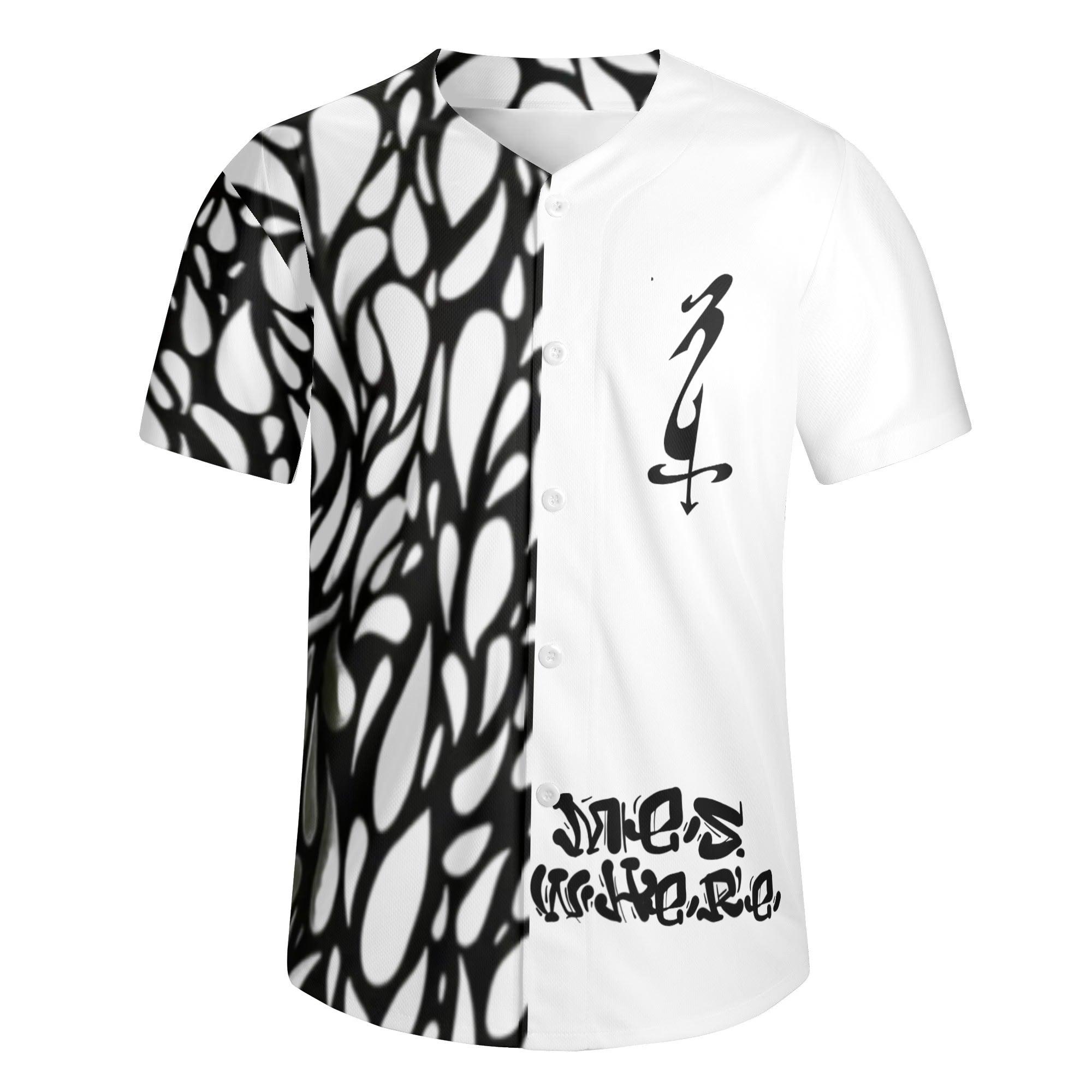 Young Adult Men's Short Sleeve Baseball Jersey - MES...Where