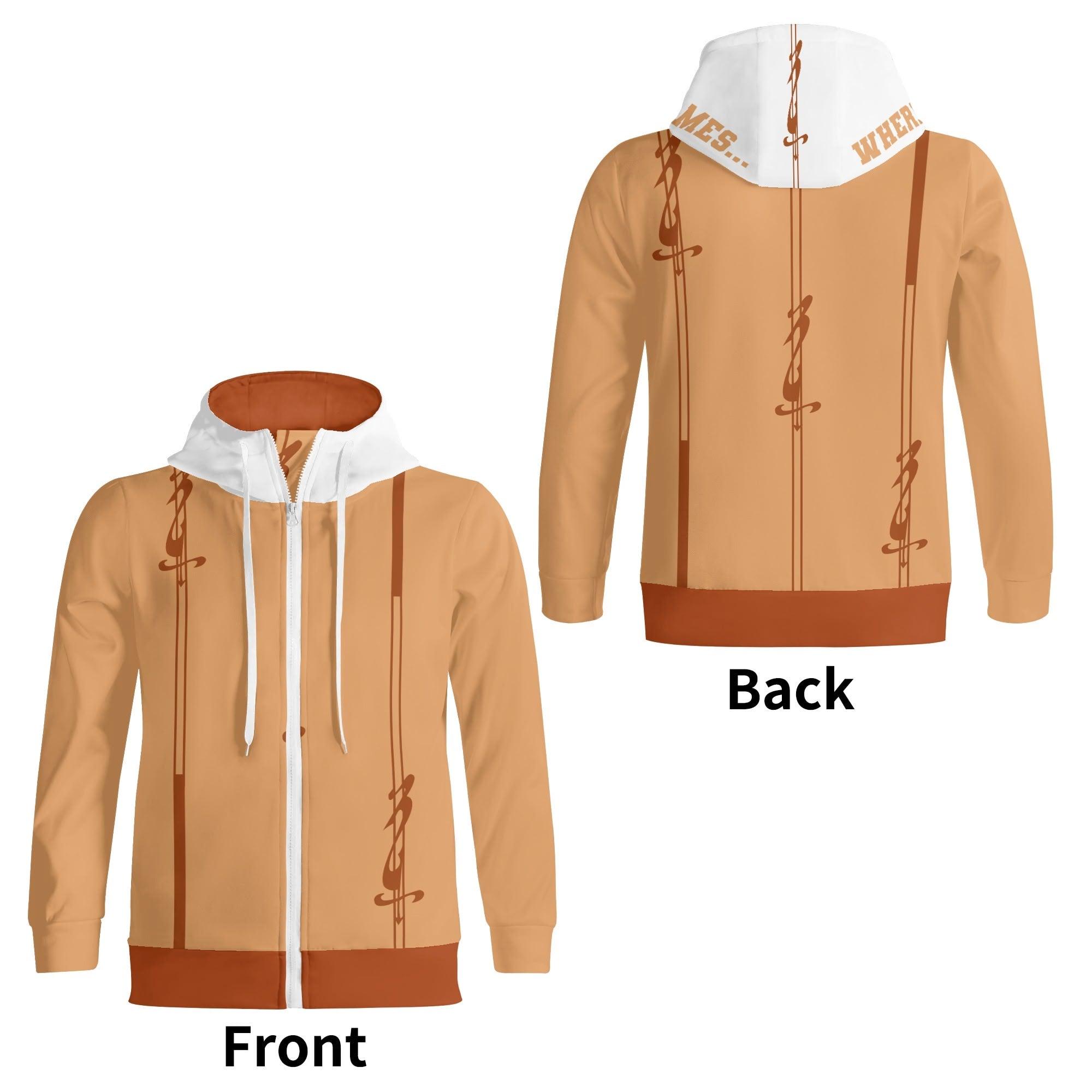 Men's Adult Full Zip Turtleneck Hoodie Streetwear - MES...Where