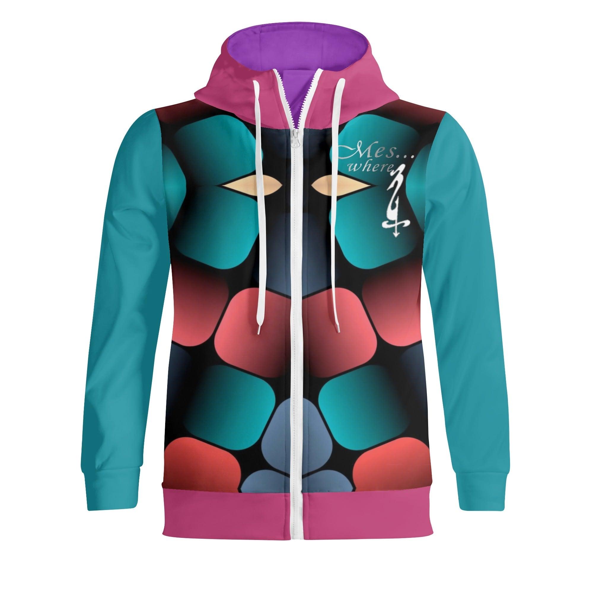 Women's Adult Full Zip Turtleneck Hoodie Streetwear - MES...Where