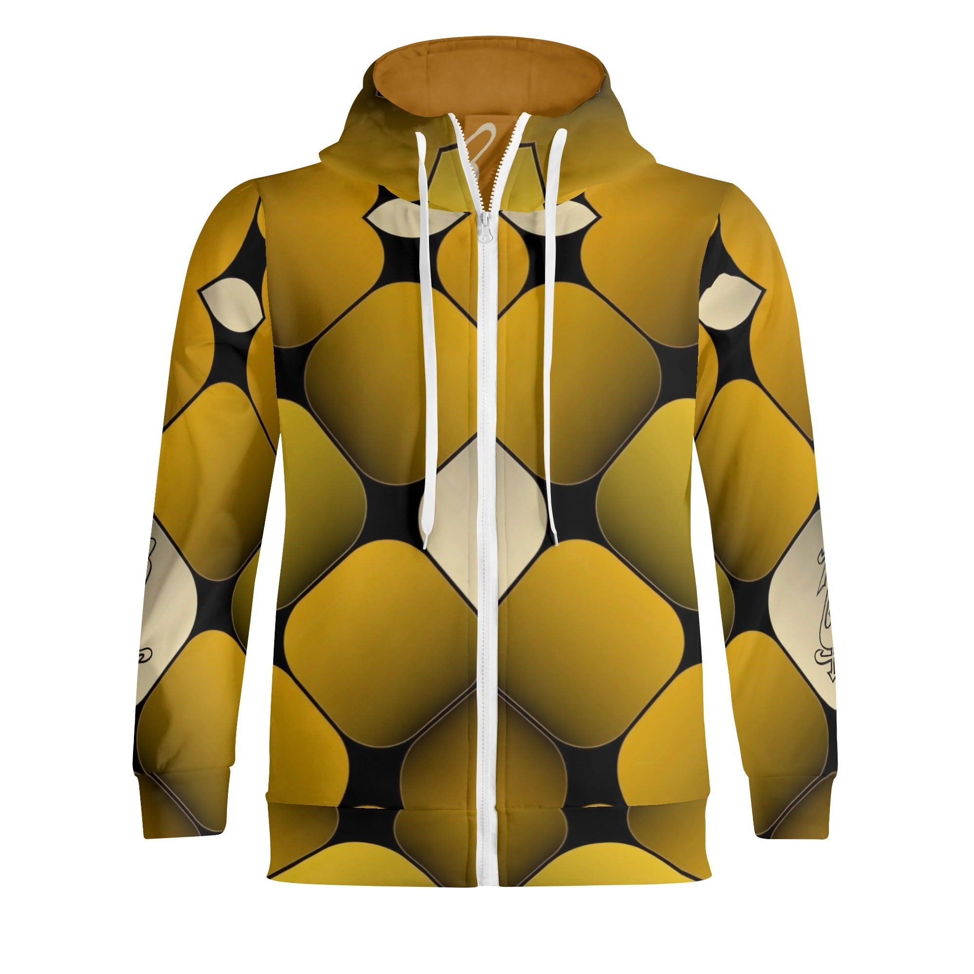 Men's Adult Full Zip Turtleneck Hoodie Streetwear - MES...Where