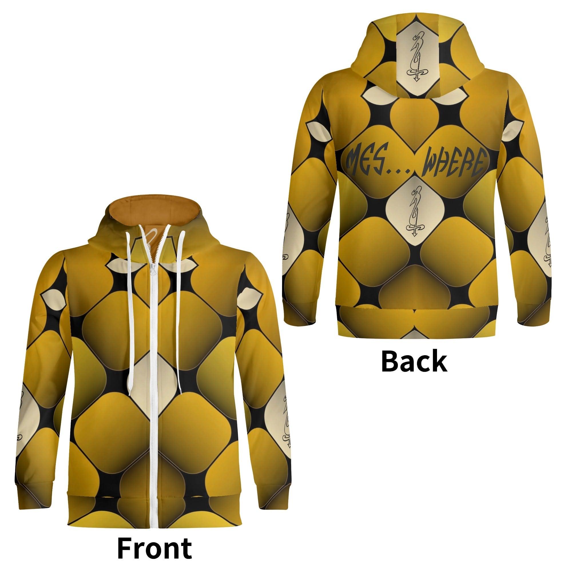 Men's Adult Full Zip Turtleneck Hoodie Streetwear - MES...Where