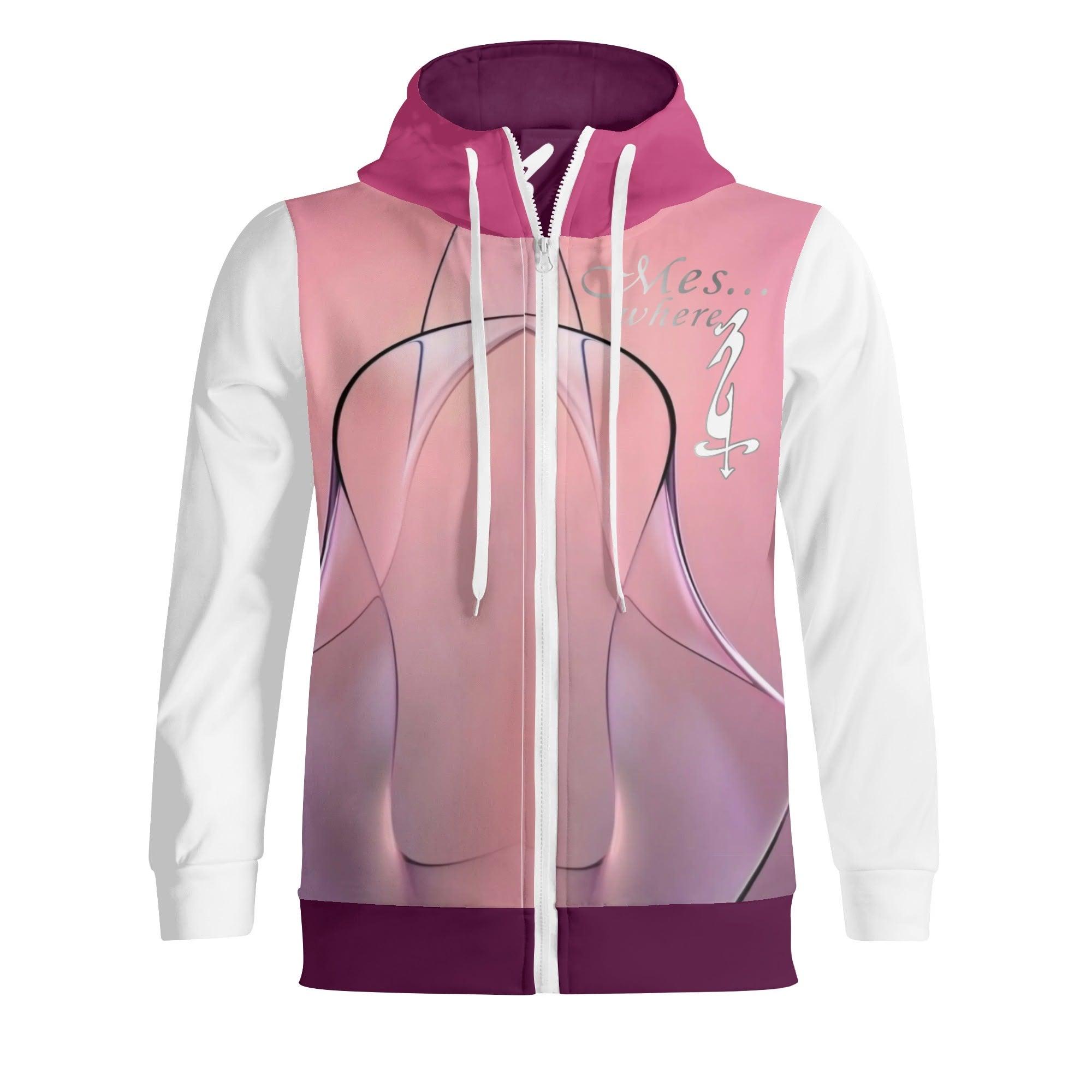 Women's Adult Full Zip Turtleneck Hoodie Streetwear - MES...Where