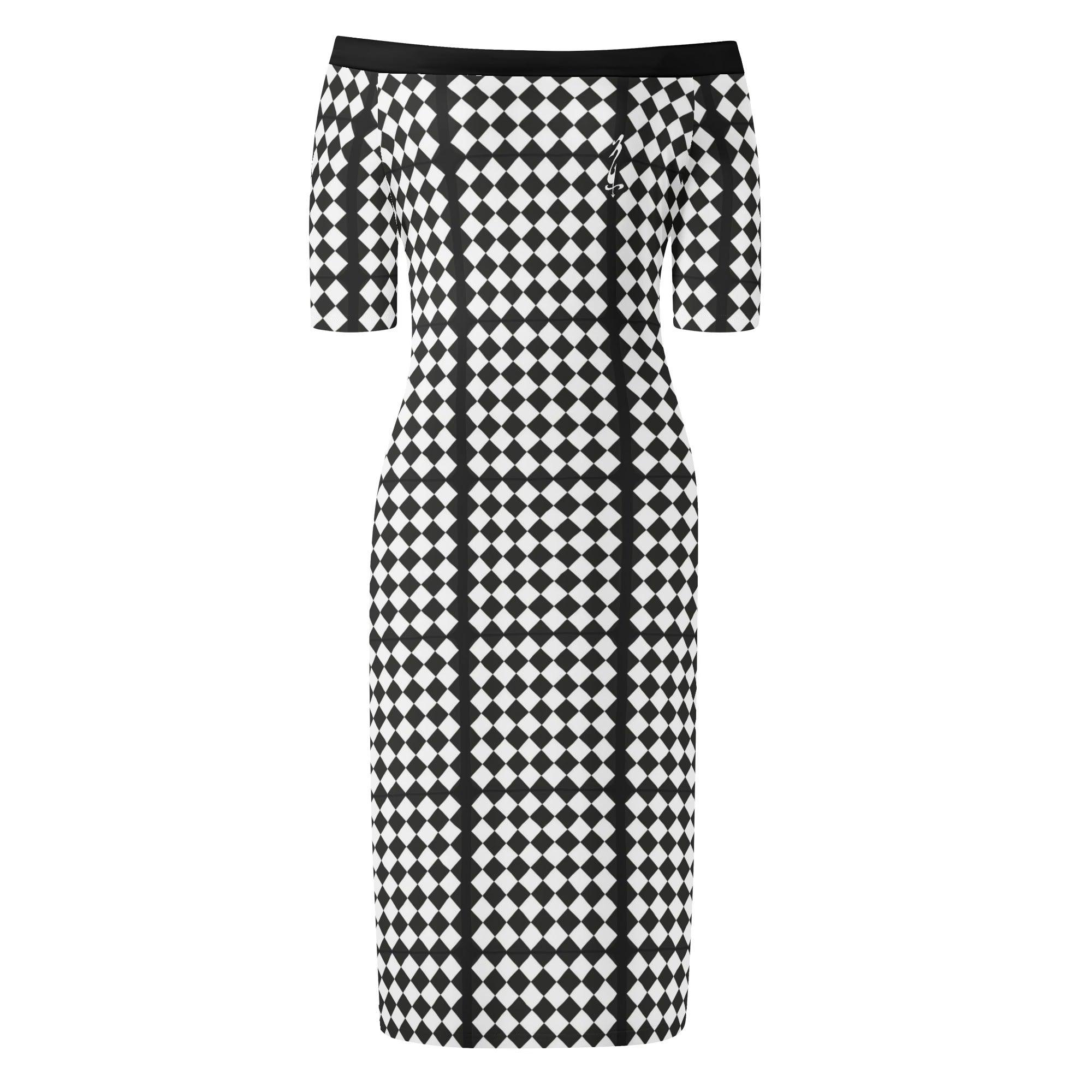 Women's Off The Shoulder Office/Evening Dress - MES...Where