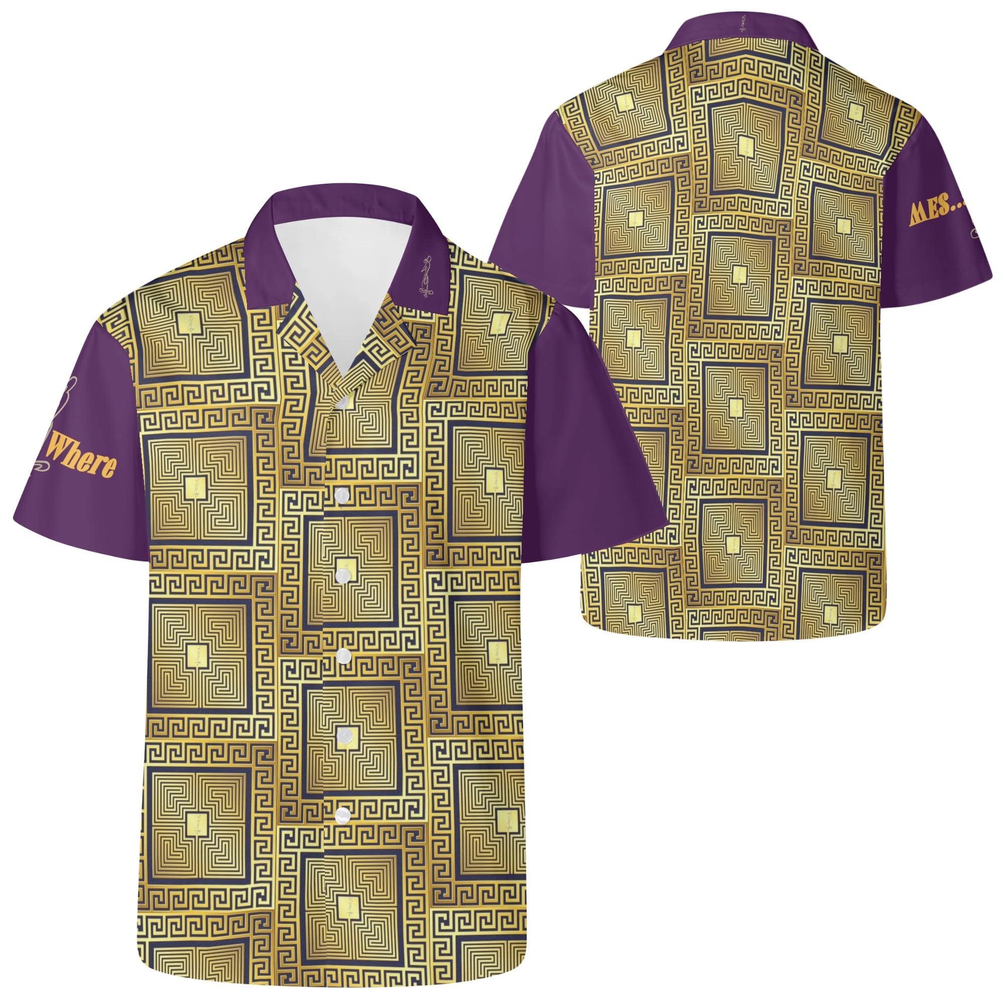 Mens All Over Print Casual Hawaiian Shirt - MES...Where