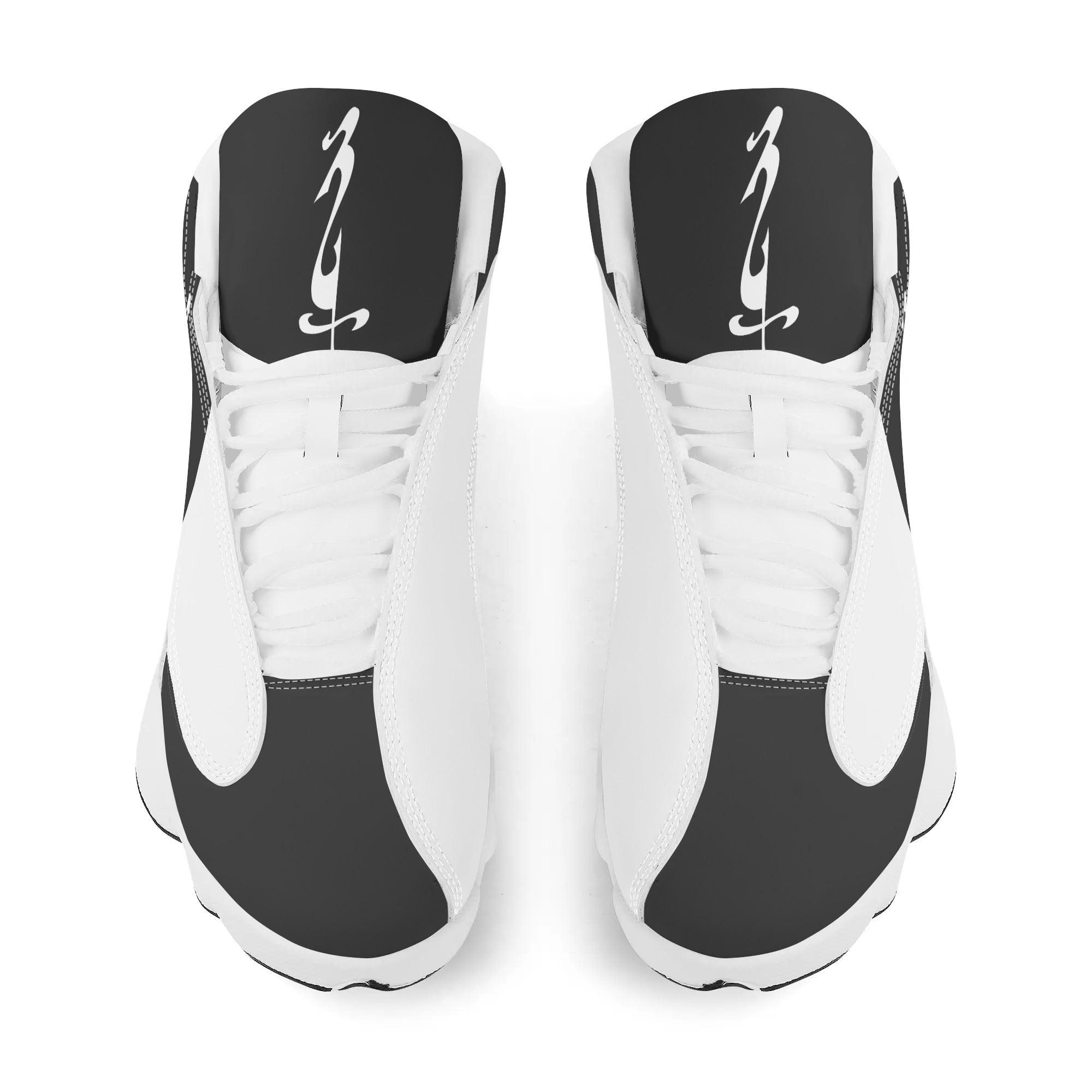 Men's Shoes White Black Outsole PU Leather Basketball Shoe - MES...Where