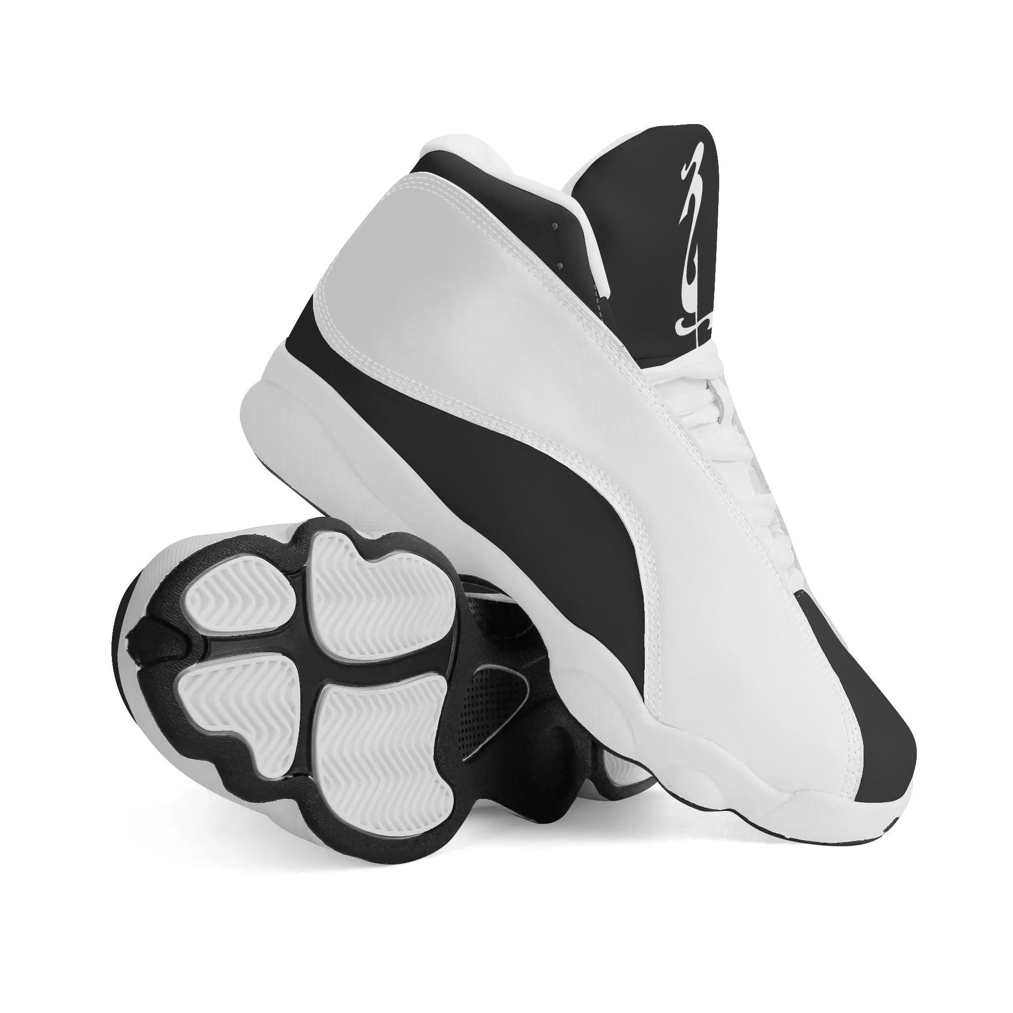 Men's Shoes White Black Outsole PU Leather Basketball Shoe - MES...Where