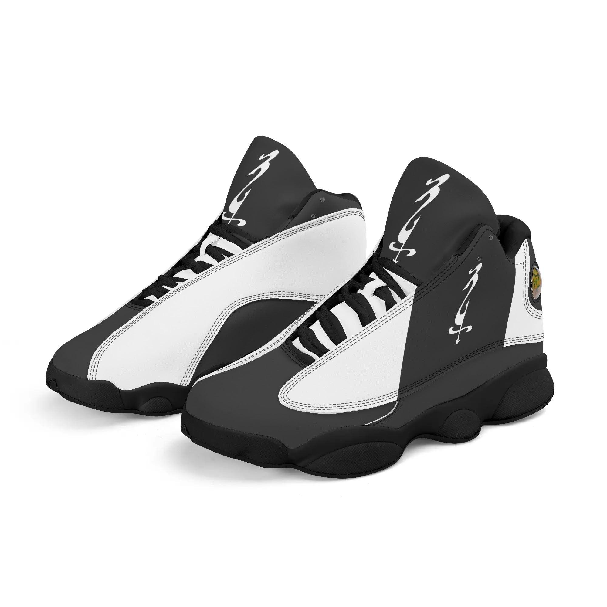 Men's Shoes White Black Outsole PU Leather Basketball Shoe - MES...Where