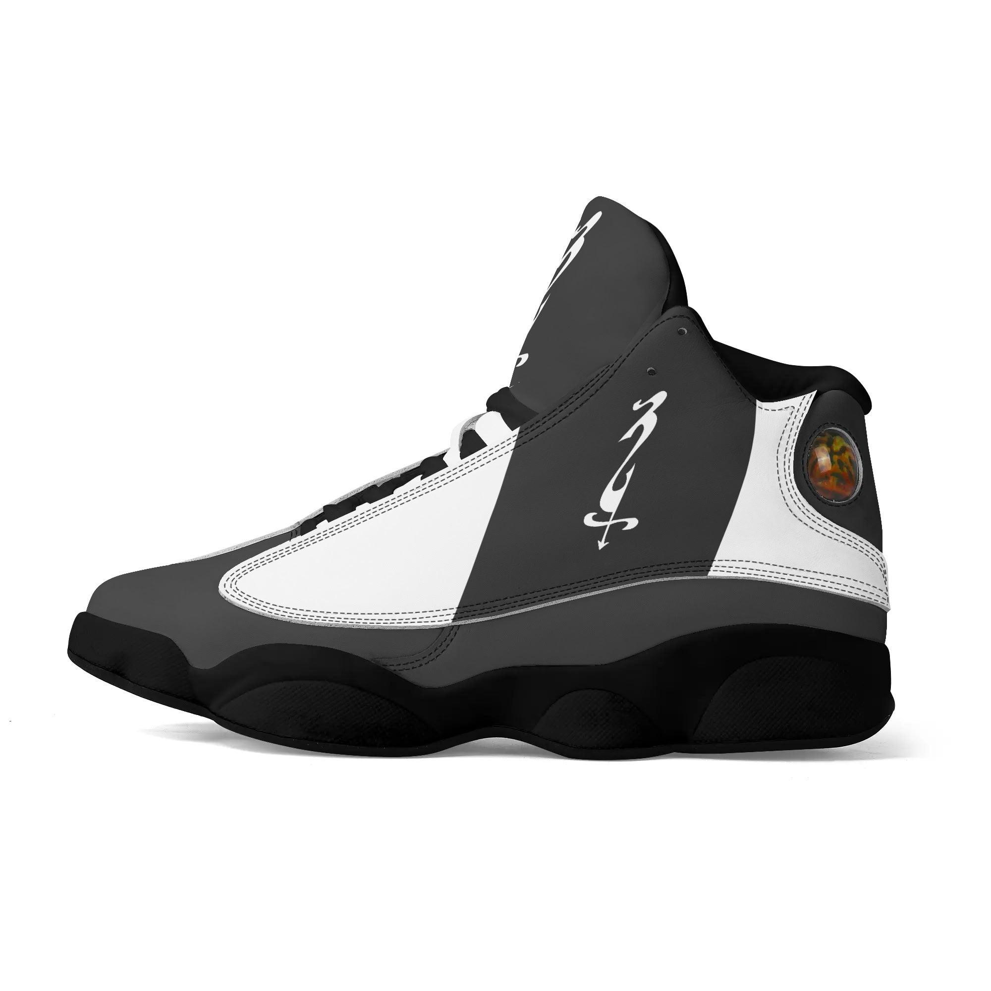 Men's Shoes White Black Outsole PU Leather Basketball Shoe - MES...Where