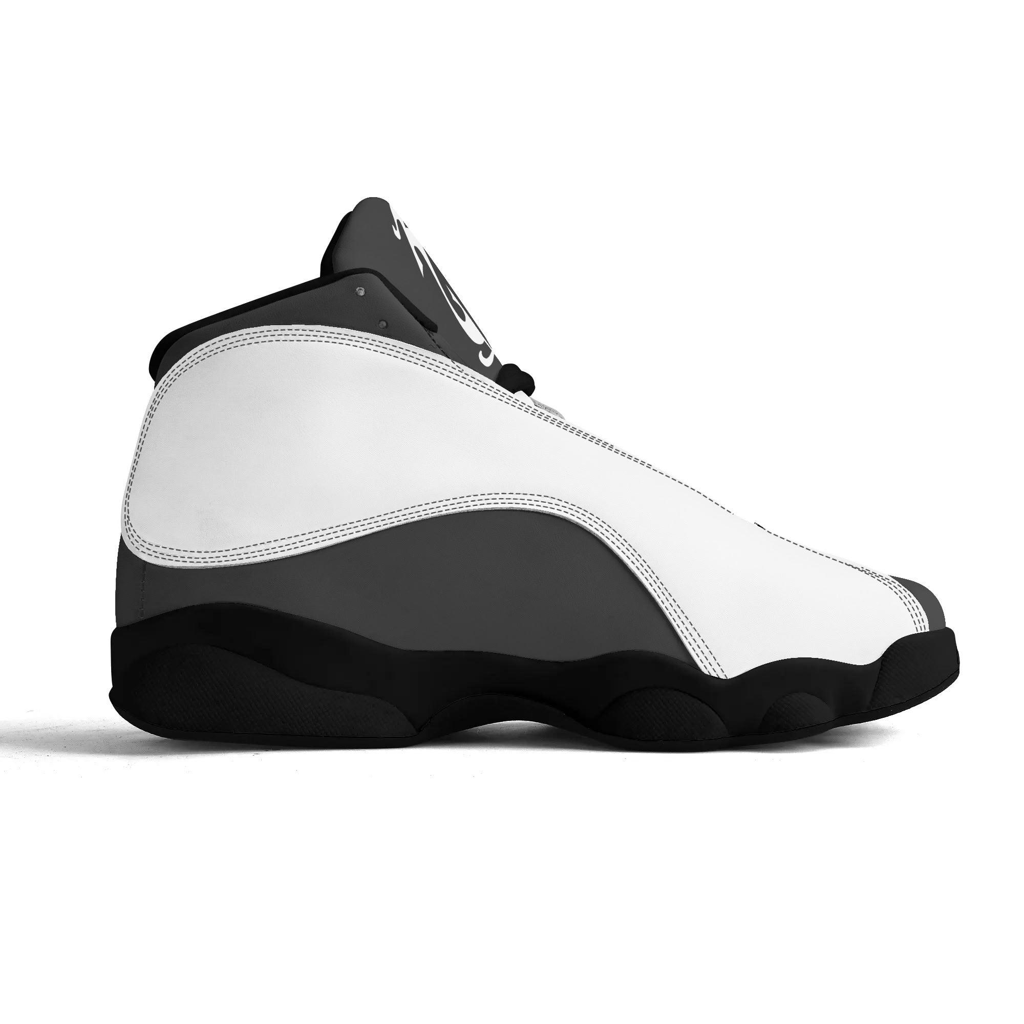 Men's Shoes White Black Outsole PU Leather Basketball Shoe - MES...Where