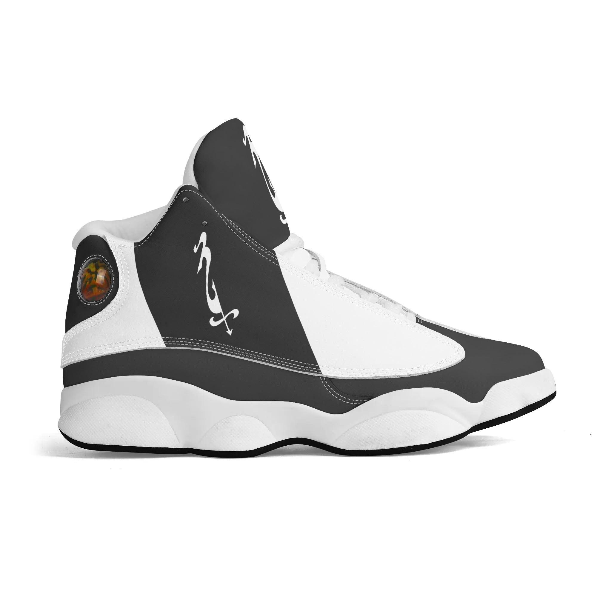 Men's Shoes White Black Outsole PU Leather Basketball Shoe - MES...Where