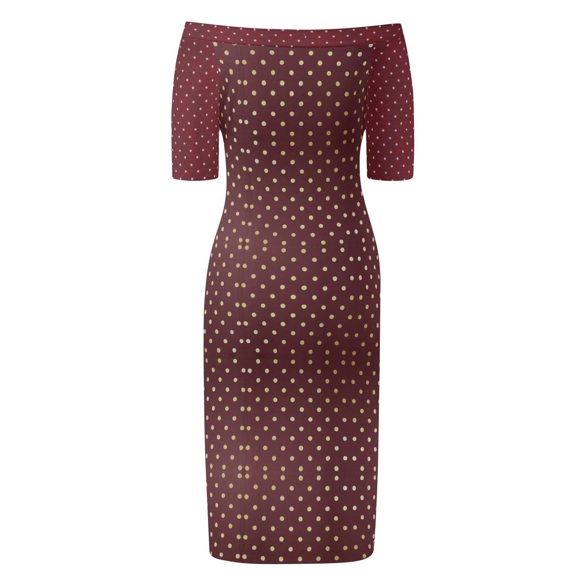 Women's Off The Shoulder Office/Evening Dress - MES...Where