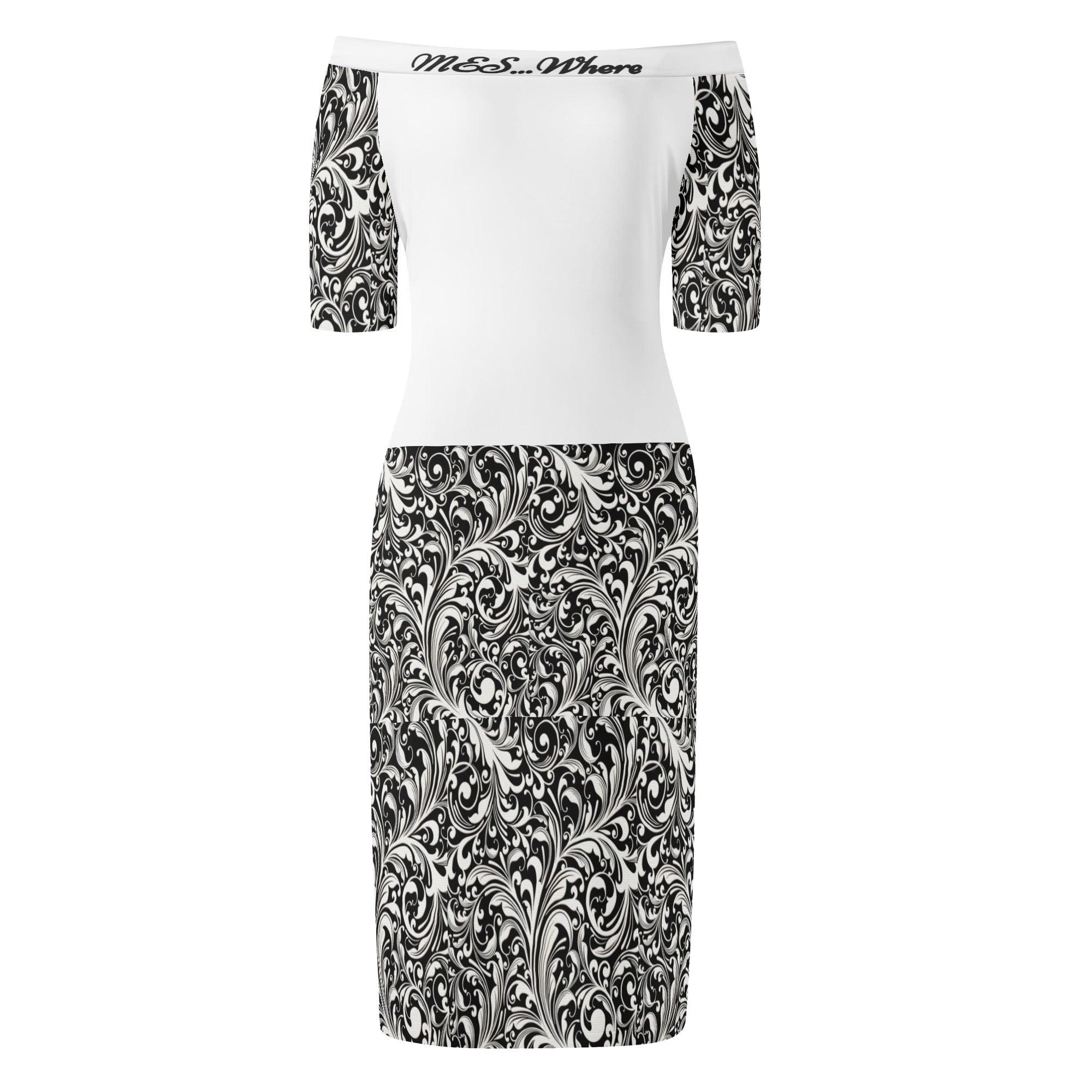 Women's Off The Shoulder Office/Evening Dress - MES...Where