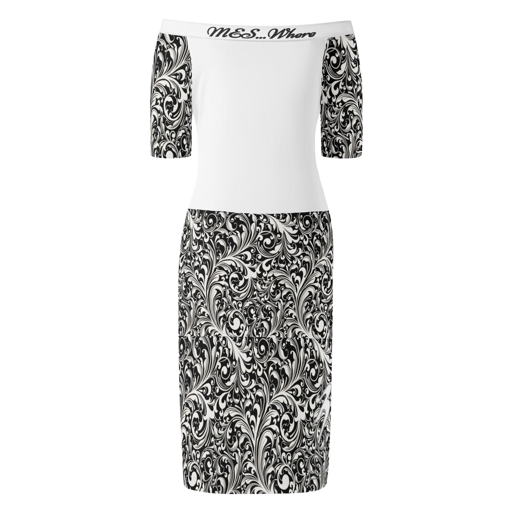 Women's Off The Shoulder Office/Evening Dress - MES...Where