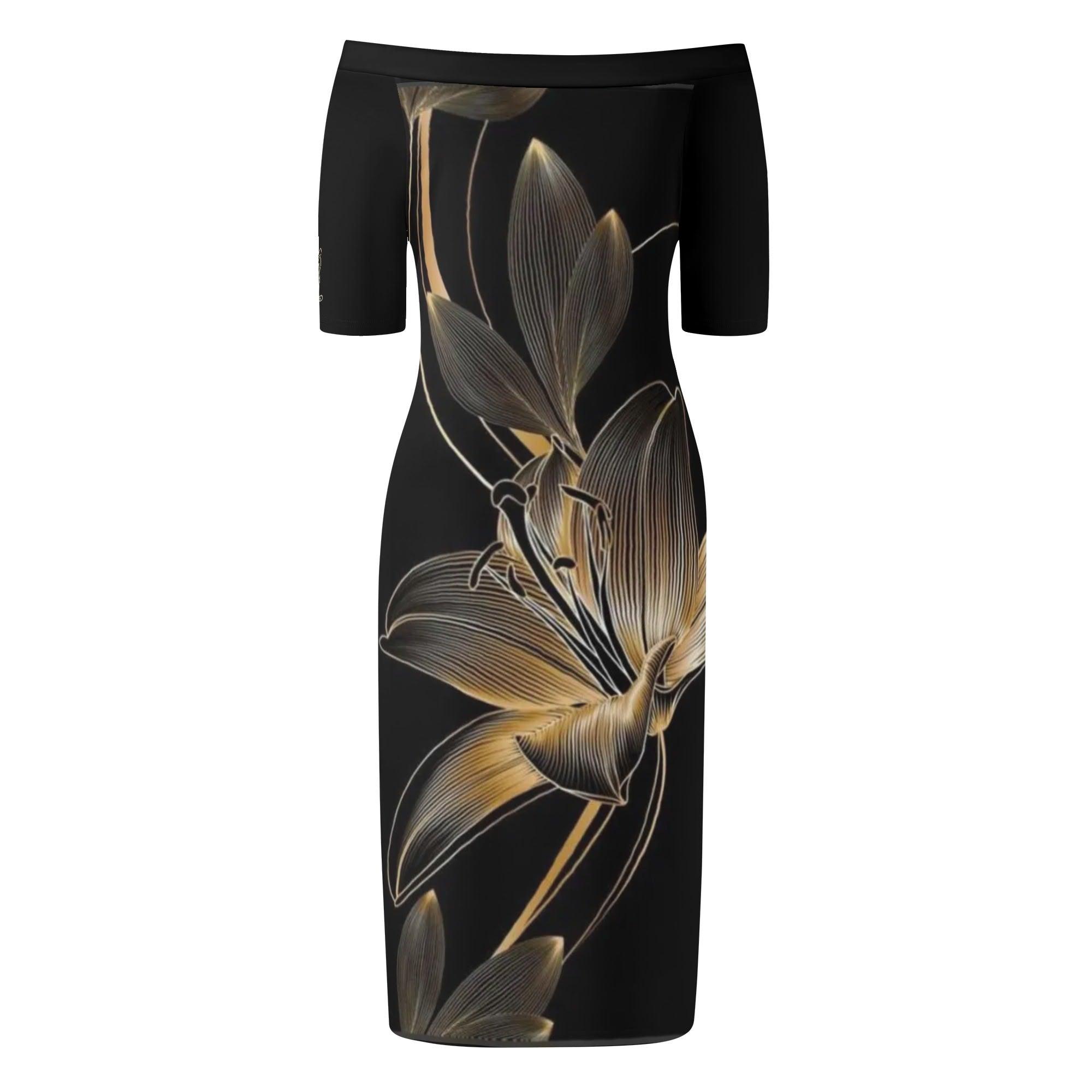 Women's Off The Shoulder Office/Evening Dress - MES...Where