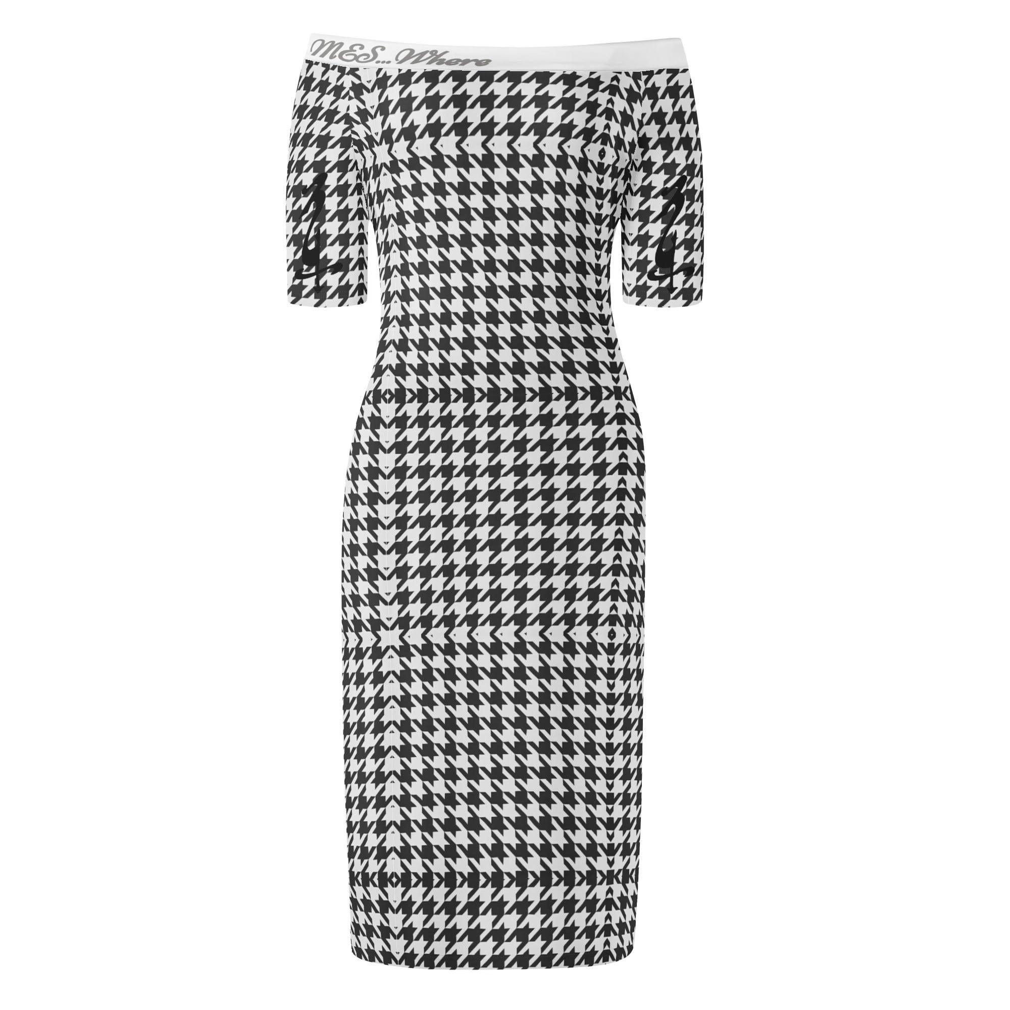 Women's Off The Shoulder Office/Evening Dress - MES...Where